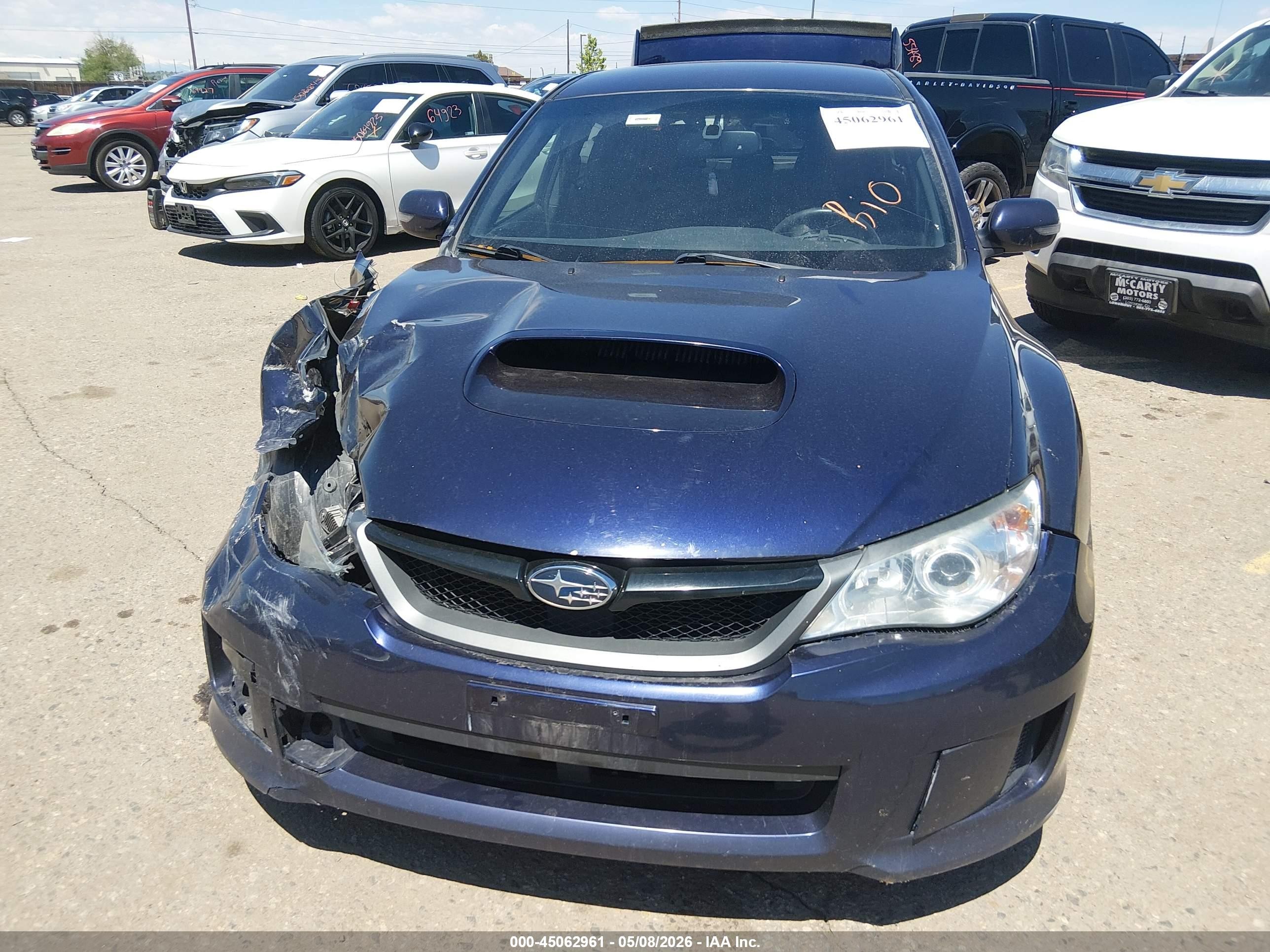 2012 Subaru Impreza Wrx Sti   Blue vin: JF1GV8J69CL002498