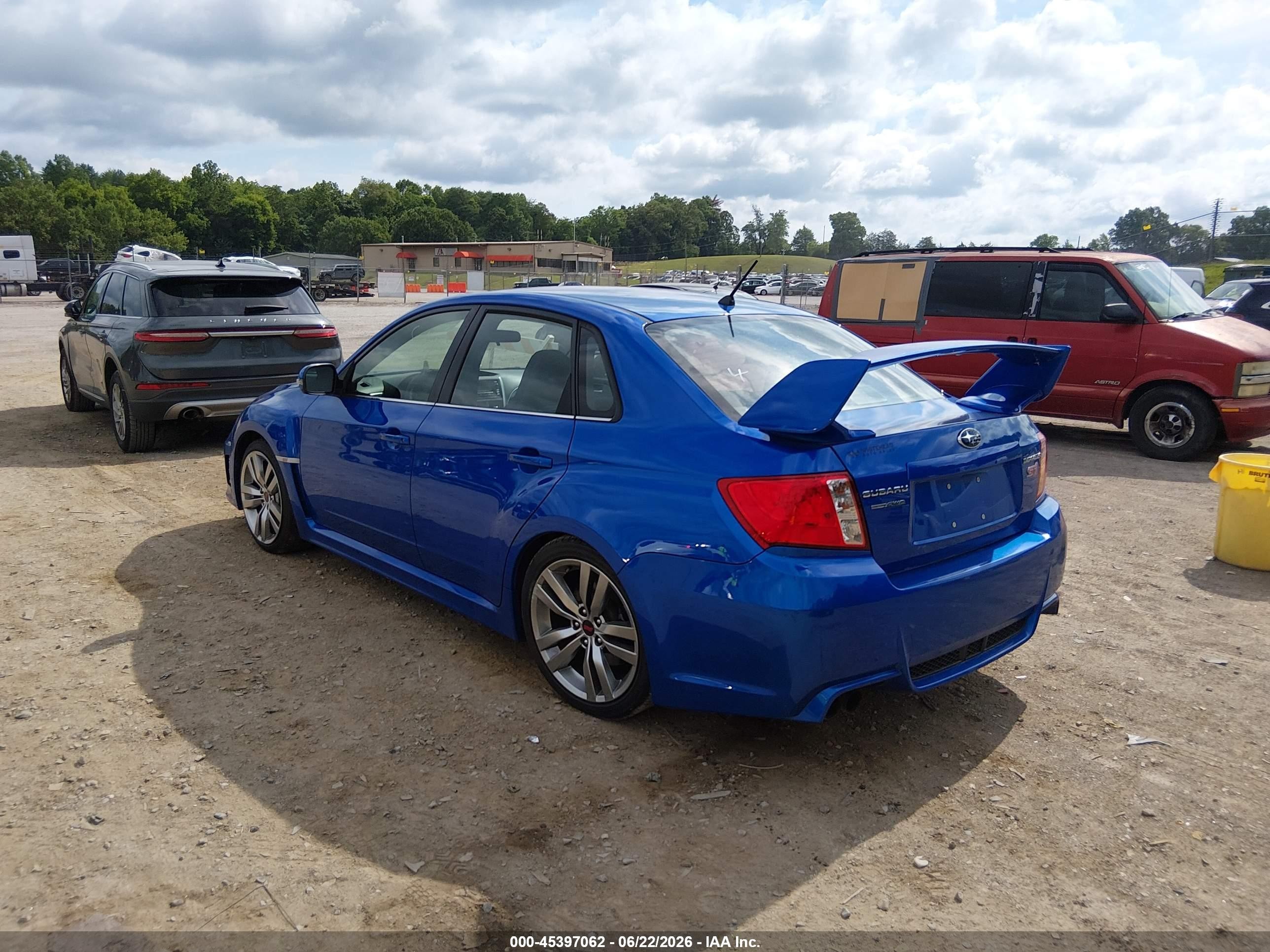2014 Subaru Impreza Wrx Sti Синий vin: JF1GV8J69EL013584