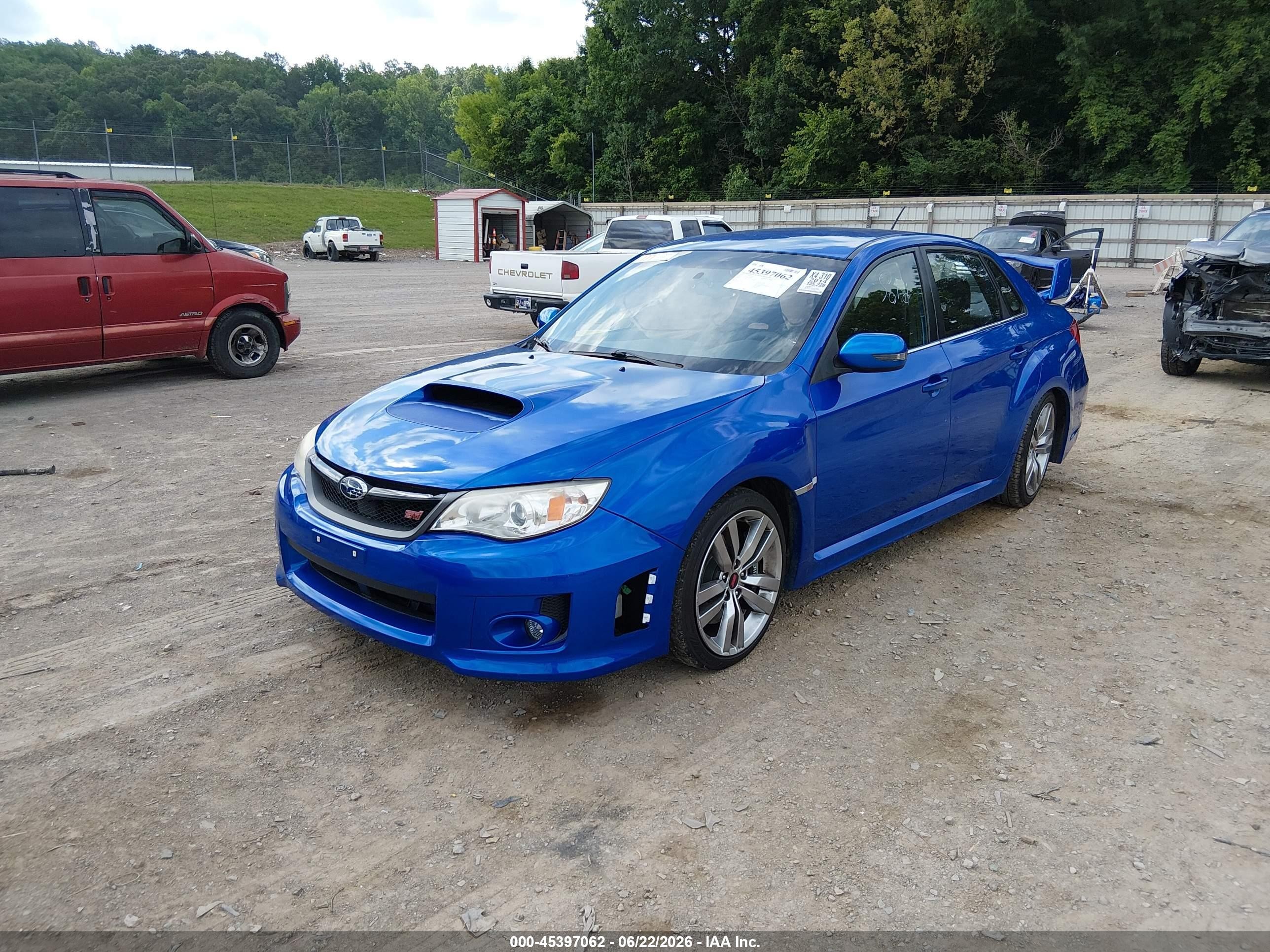 2014 Subaru Impreza Wrx Sti Синий vin: JF1GV8J69EL013584