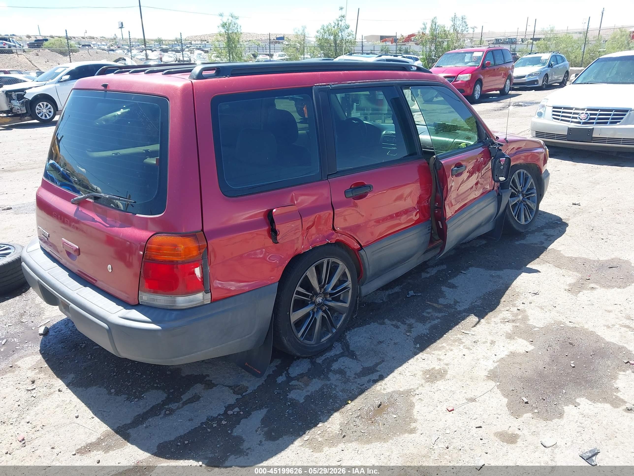 1999 Subaru Forester L Red vin: JF1SF6351XH743513