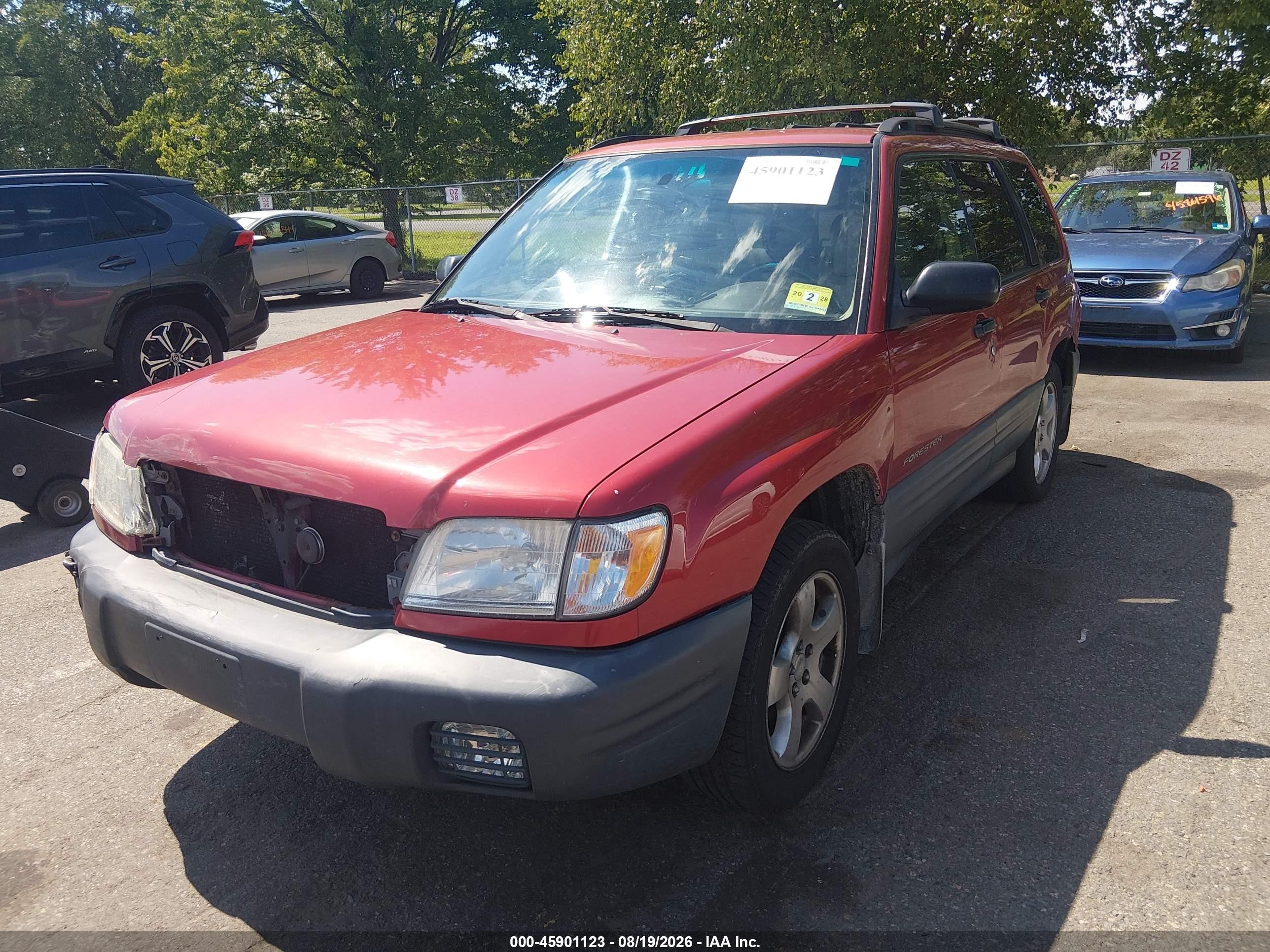 2001 Subaru Forester L Red vin: JF1SF63521H709376