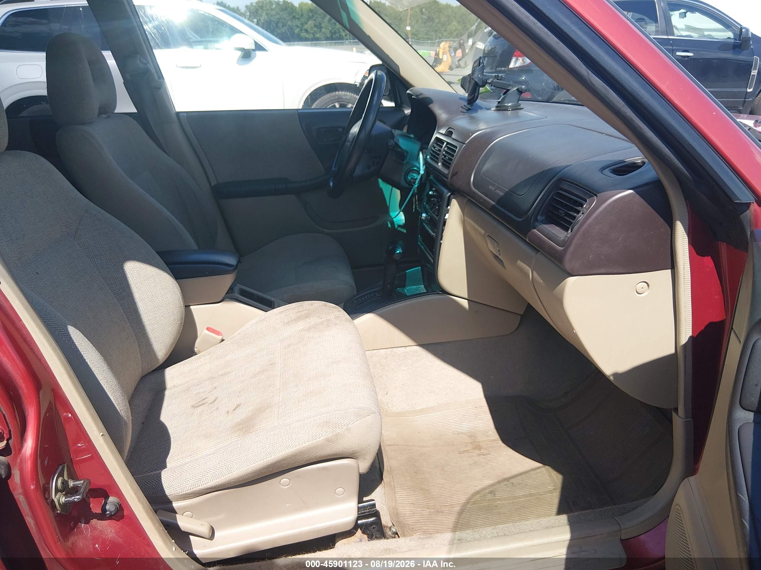 2001 Subaru Forester L Red vin: JF1SF63521H709376