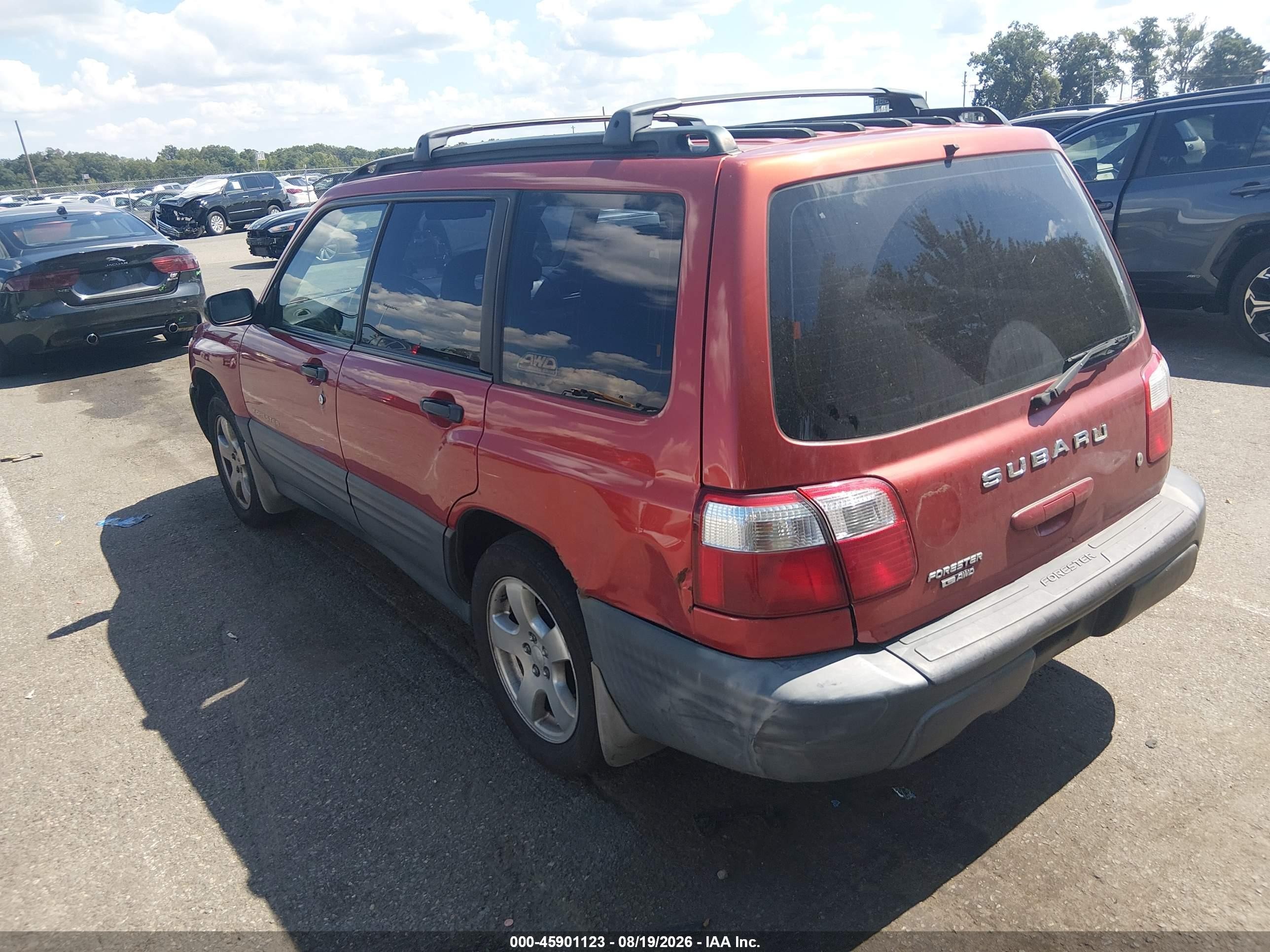 2001 Subaru Forester L Red vin: JF1SF63521H709376