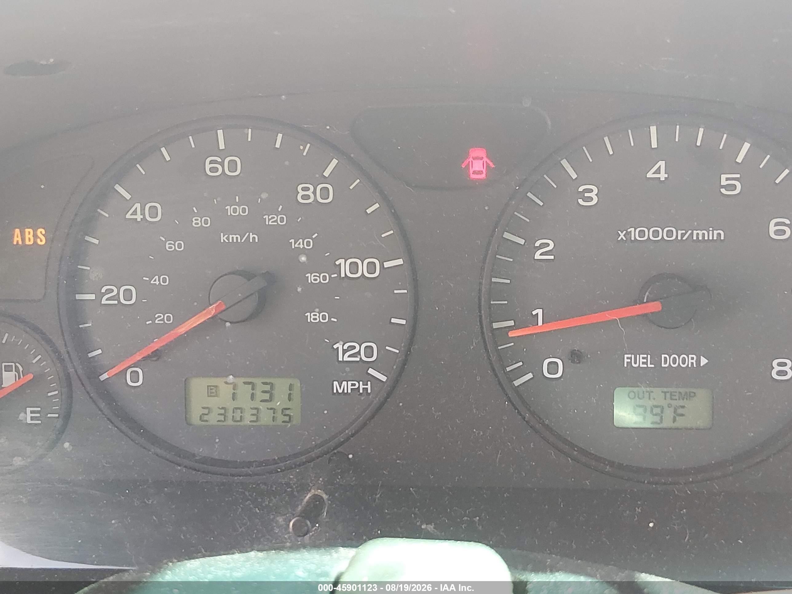 2001 Subaru Forester L Red vin: JF1SF63521H709376