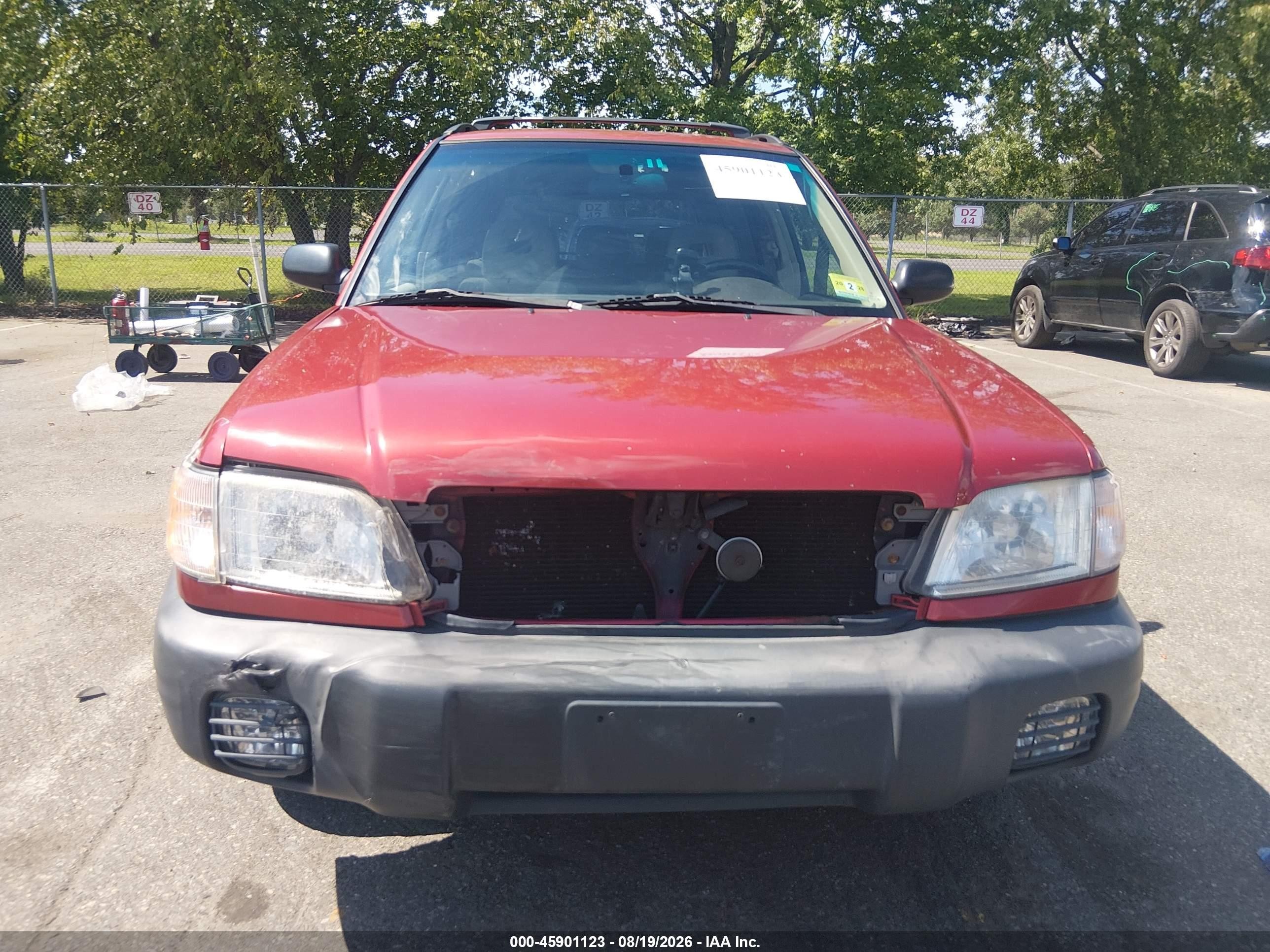 2001 Subaru Forester L Red vin: JF1SF63521H709376