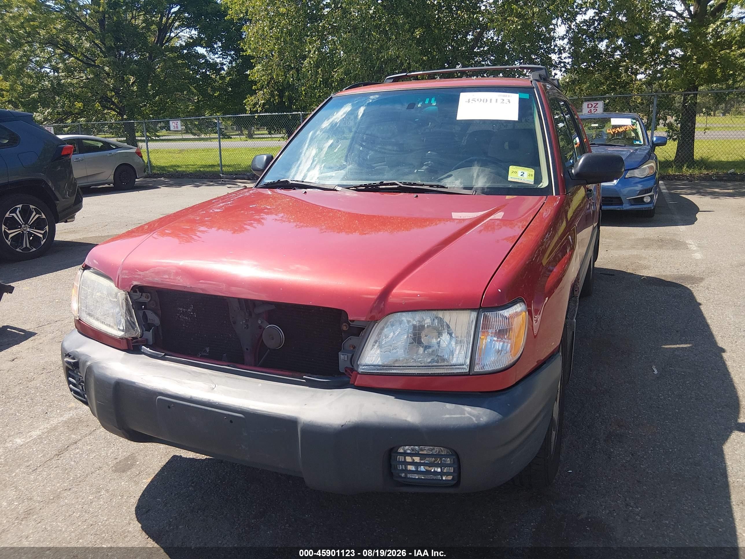 2001 Subaru Forester L Red vin: JF1SF63521H709376