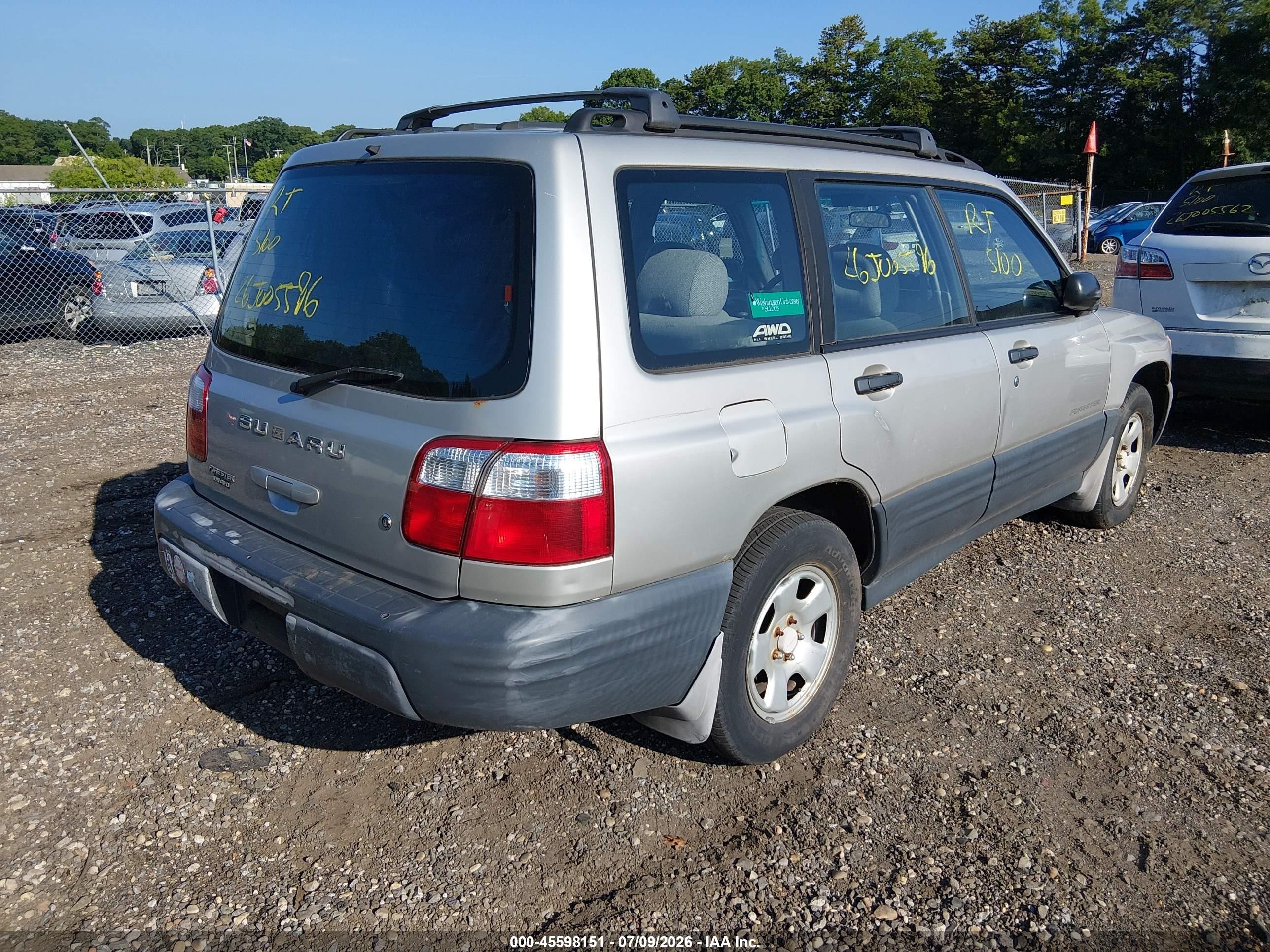 2001 Subaru Forester L Gray vin: JF1SF63531H716630