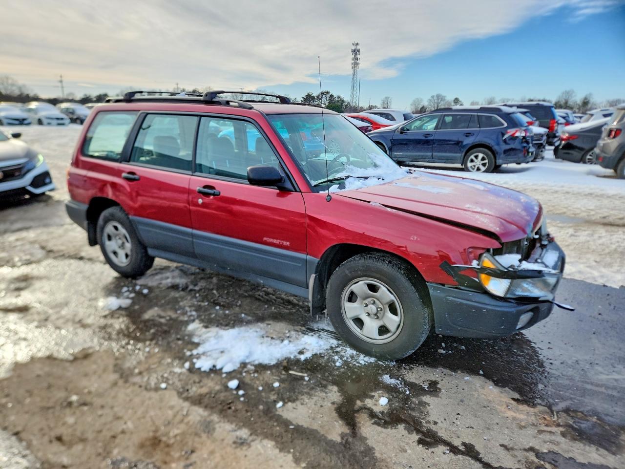 1999 Subaru Forester L Red vin: JF1SF6353XH732898