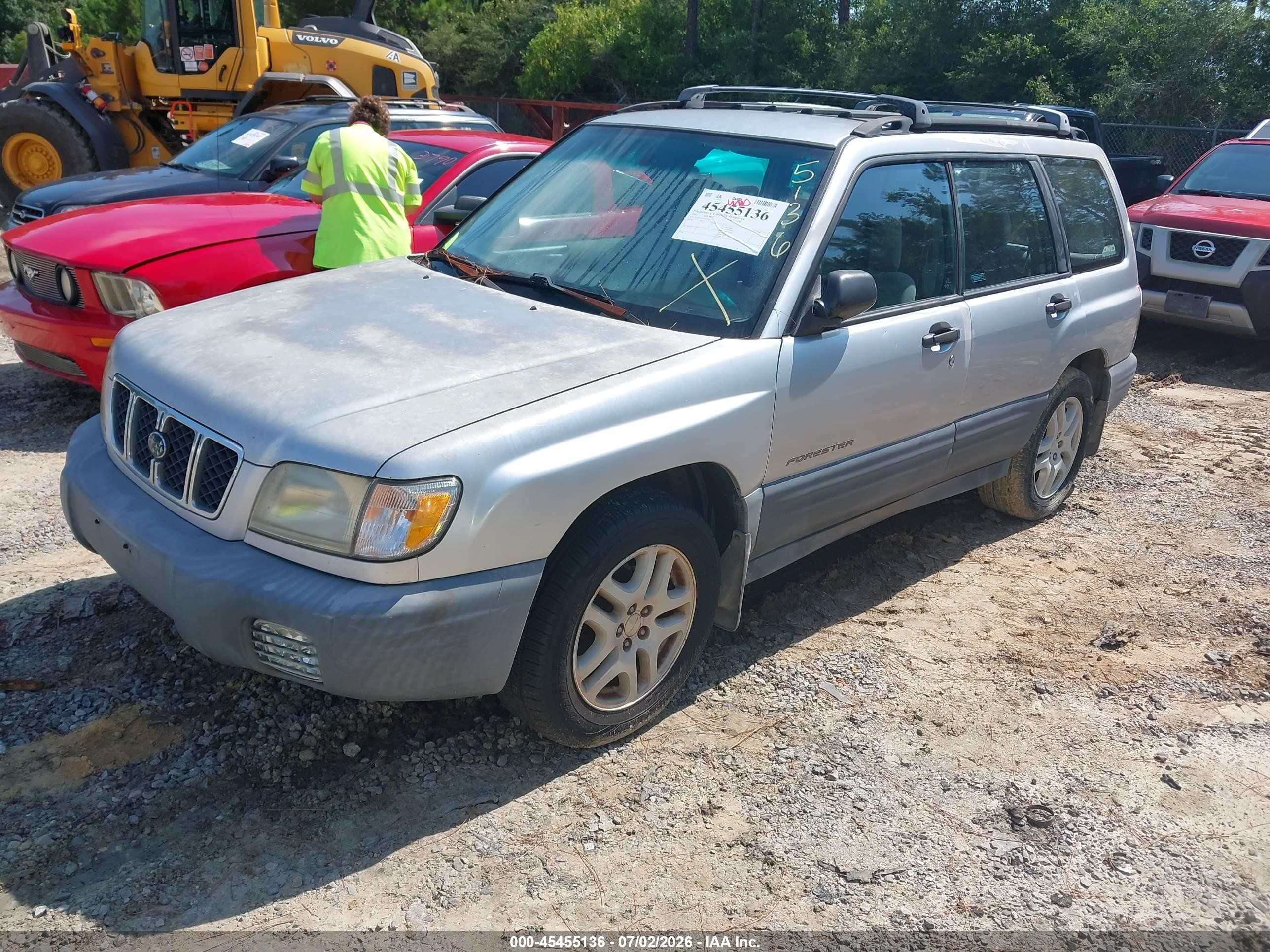 2002 Subaru Forester L Серый vin: JF1SF63542H741585