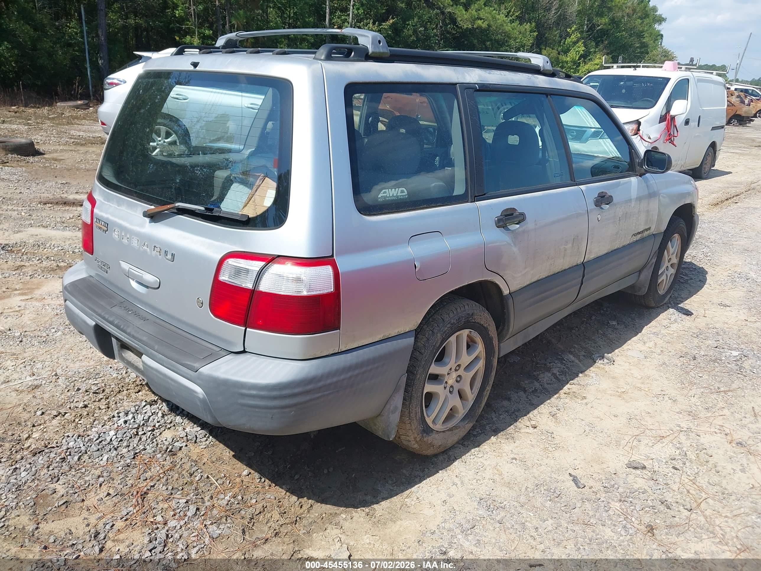 2002 Subaru Forester L Серый vin: JF1SF63542H741585