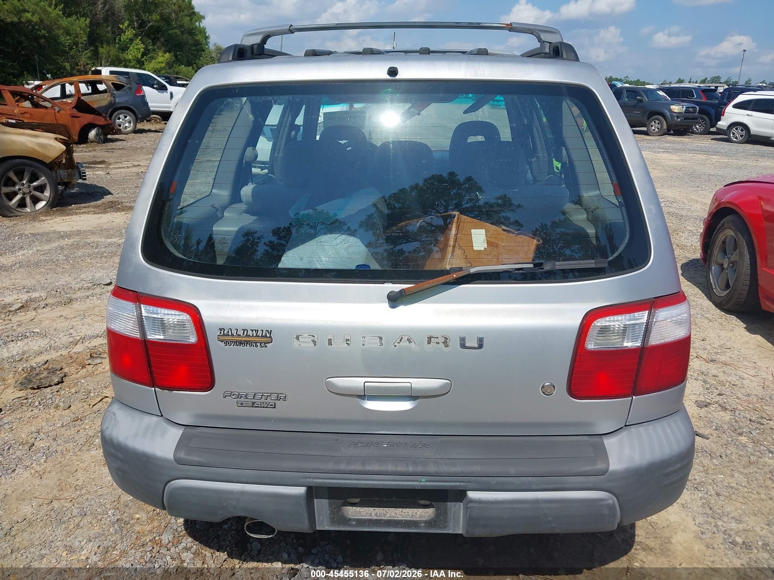 2002 Subaru Forester L Серый vin: JF1SF63542H741585