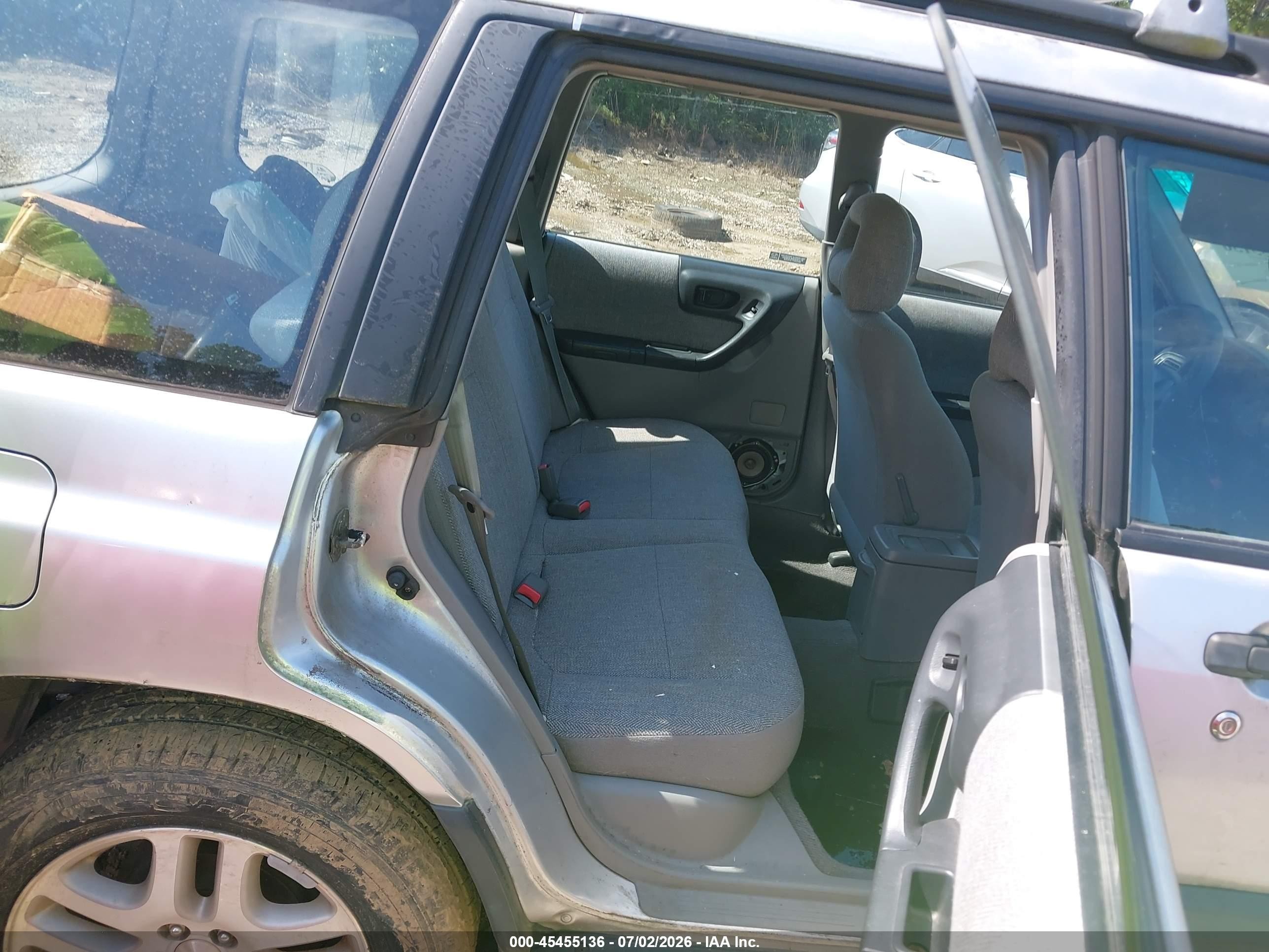 2002 Subaru Forester L Серый vin: JF1SF63542H741585