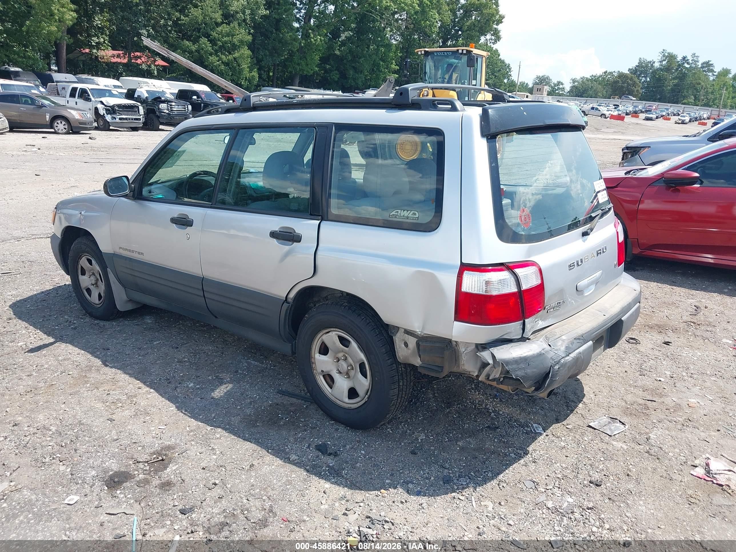2002 Subaru Forester L Silver vin: JF1SF63552H718266