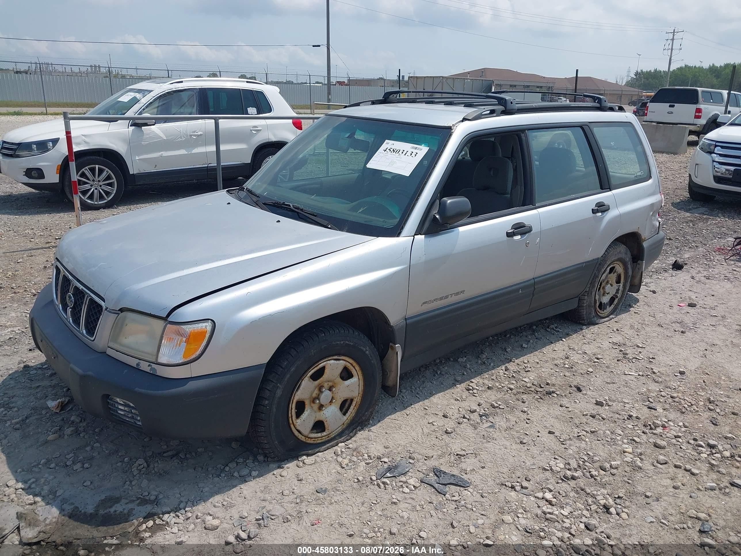 2002 Subaru Forester L Silver vin: JF1SF63582H719248