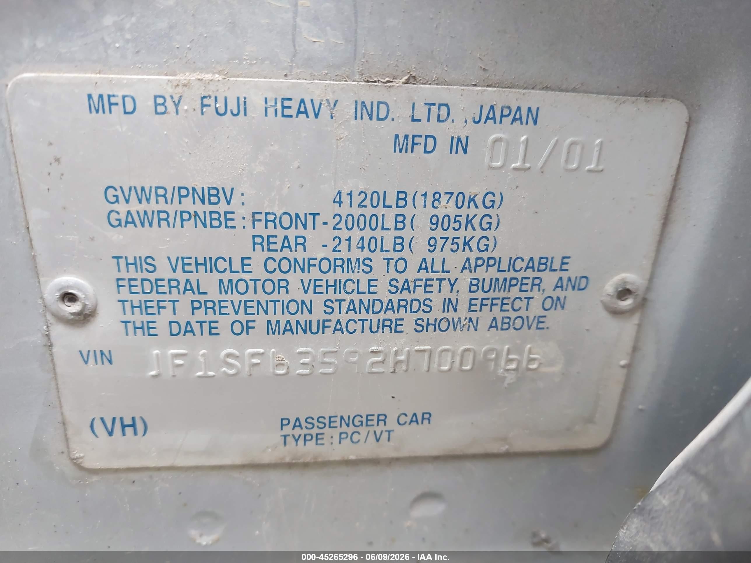 2002 Subaru Forester L Silver vin: JF1SF63592H700966