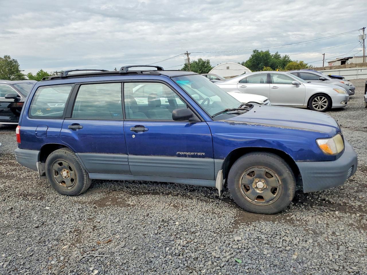 2002 Subaru Forester L Blue vin: JF1SF63592H743817