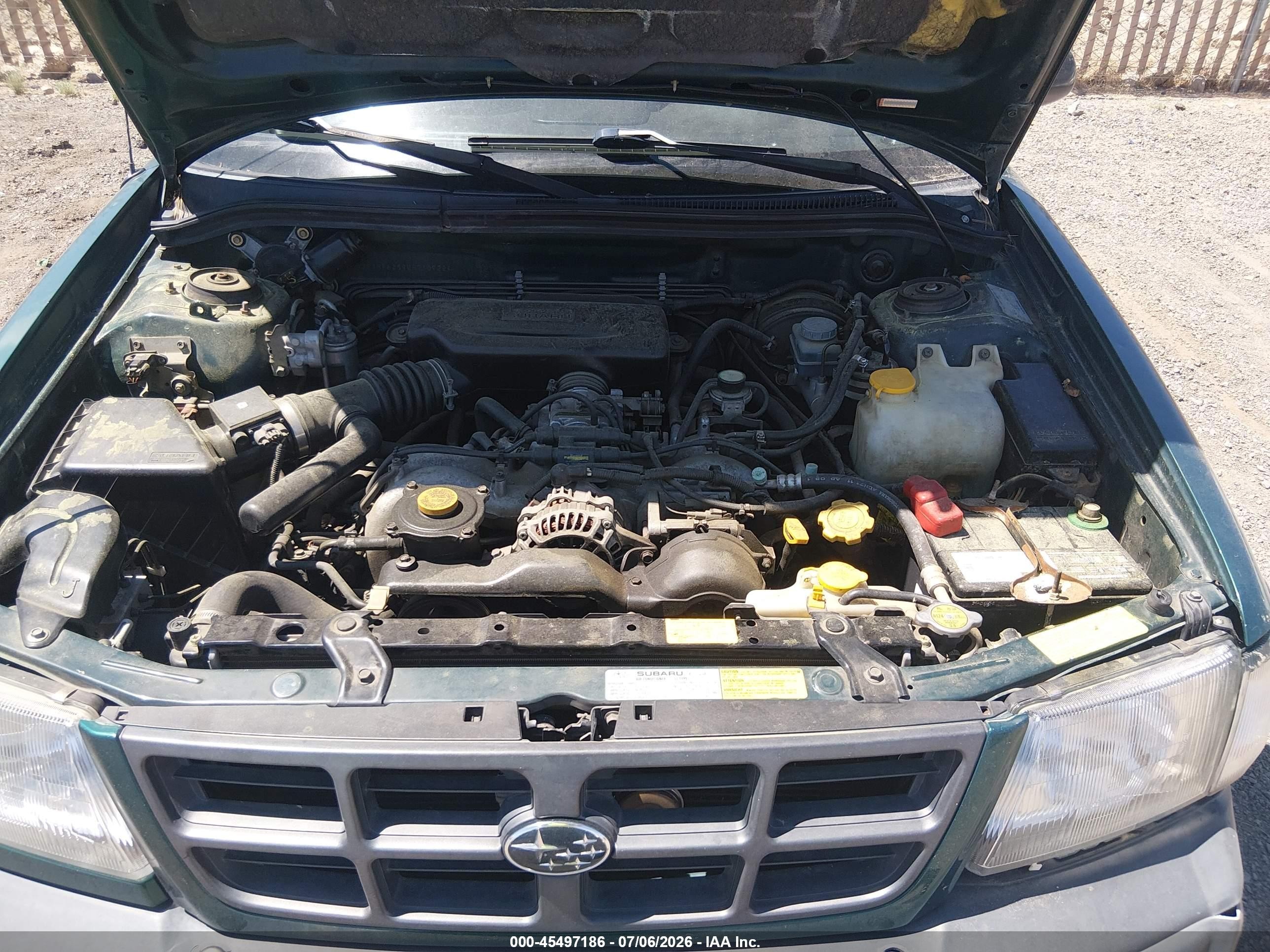 1998 Subaru Forester L Green vin: JF1SF6359WH710922