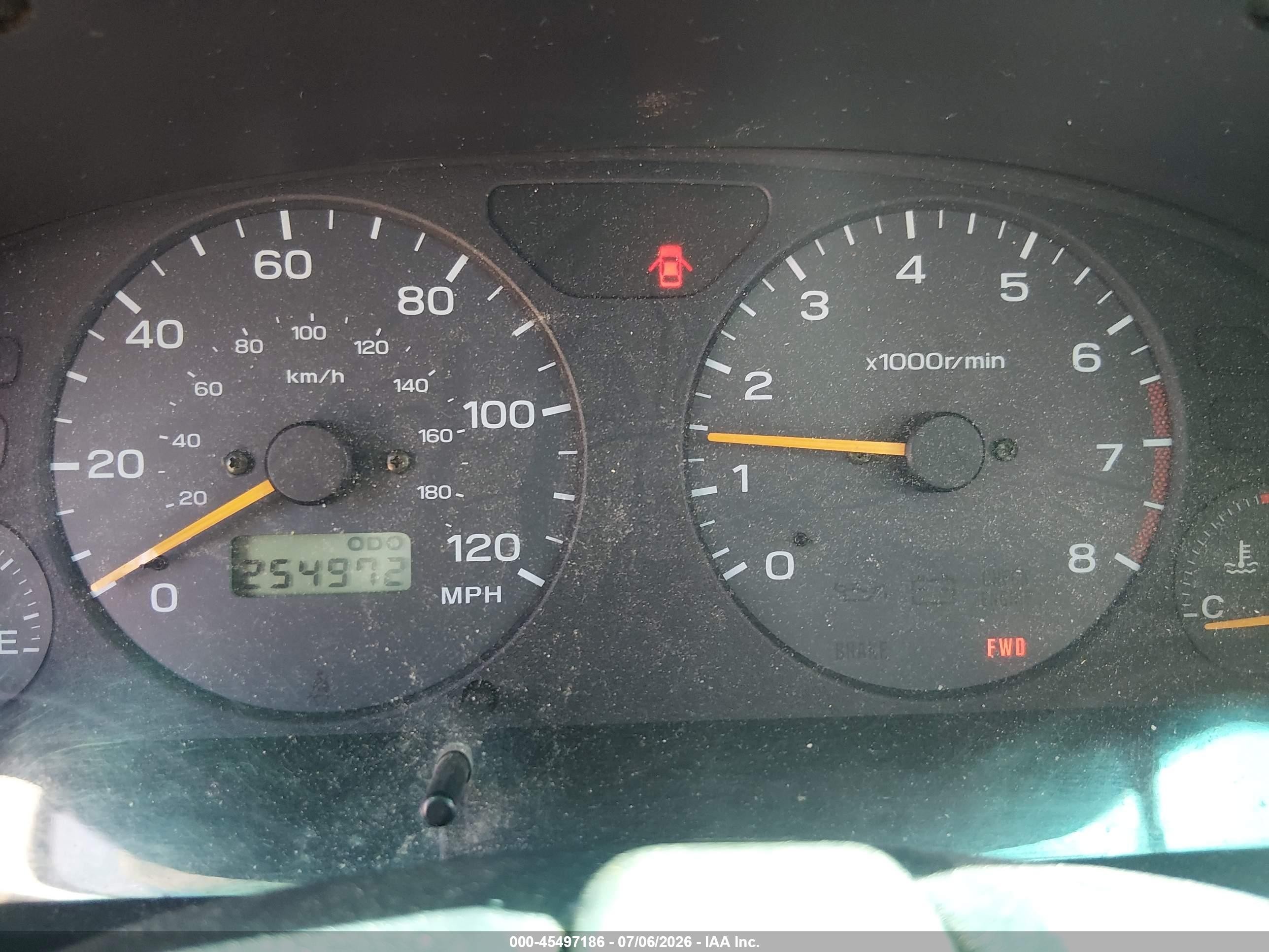 1998 Subaru Forester L Green vin: JF1SF6359WH710922