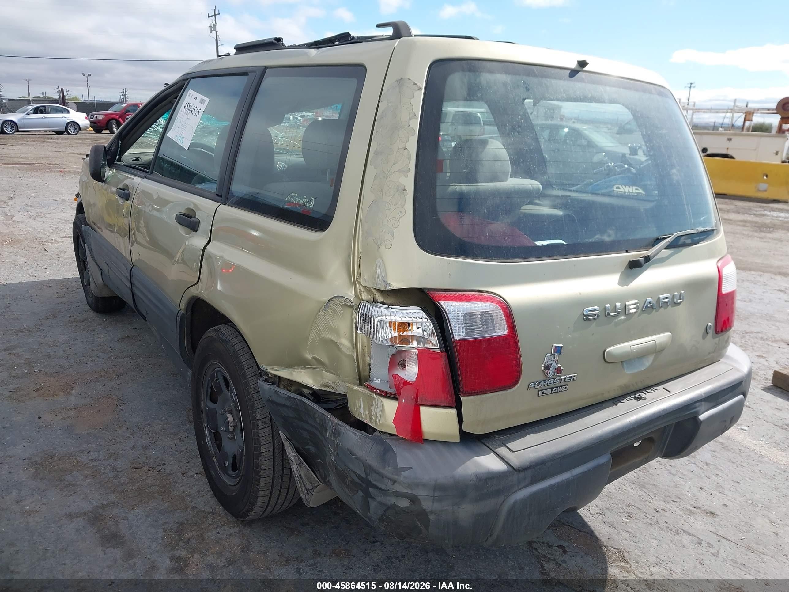 2002 Subaru Forester L Green vin: JF1SF635X2H726217