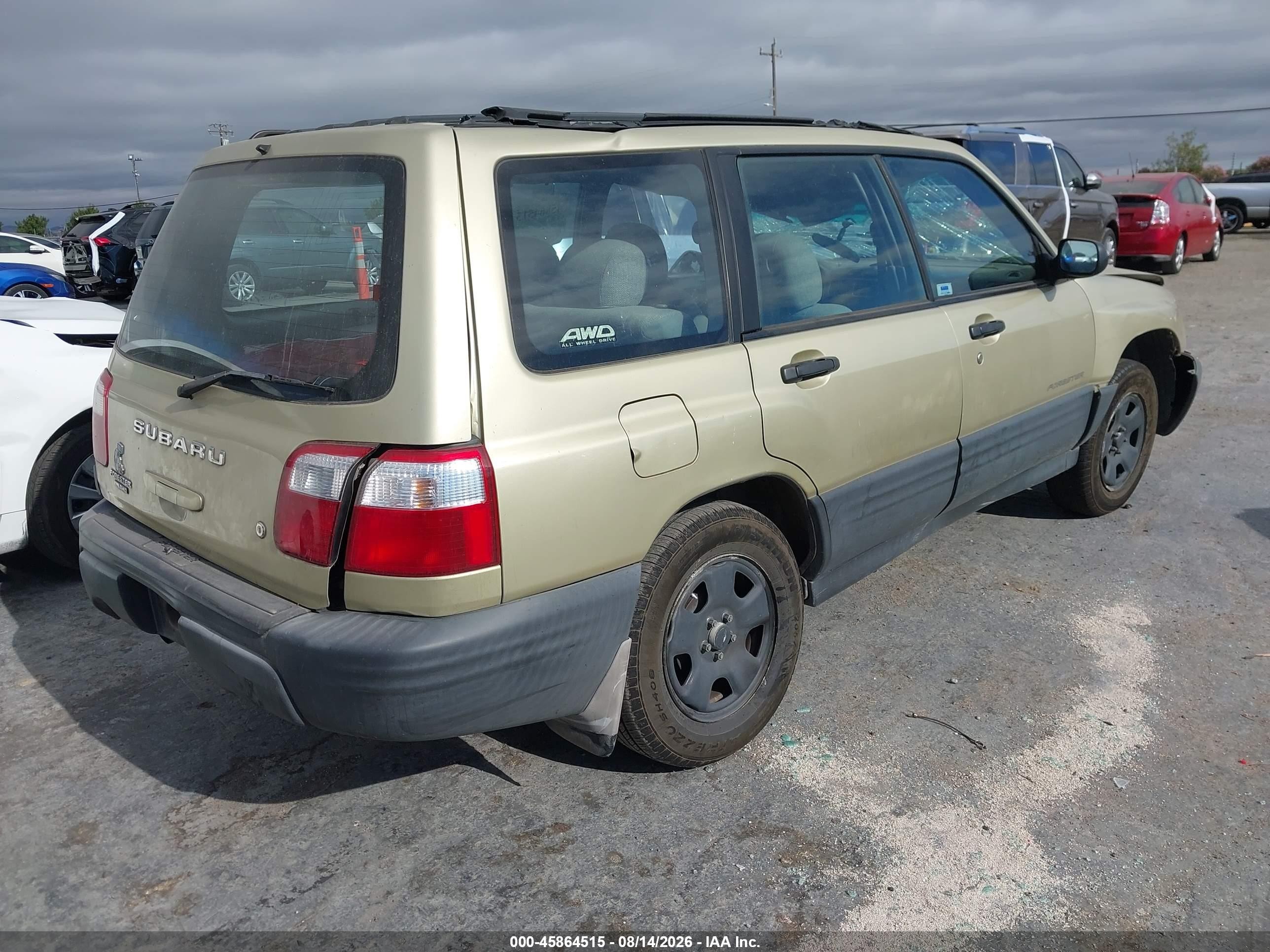 2002 Subaru Forester L Green vin: JF1SF635X2H726217
