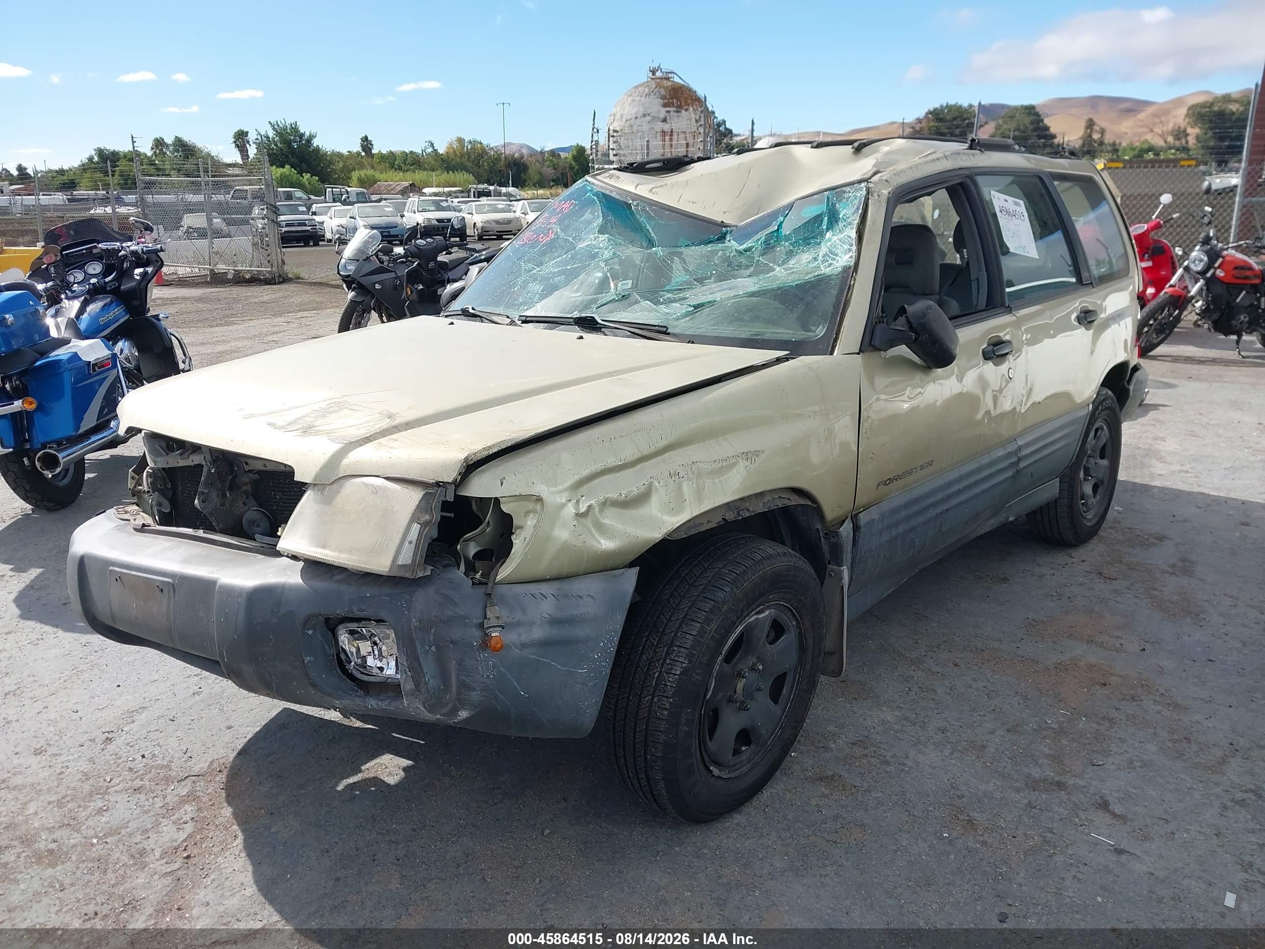 2002 Subaru Forester L Green vin: JF1SF635X2H726217