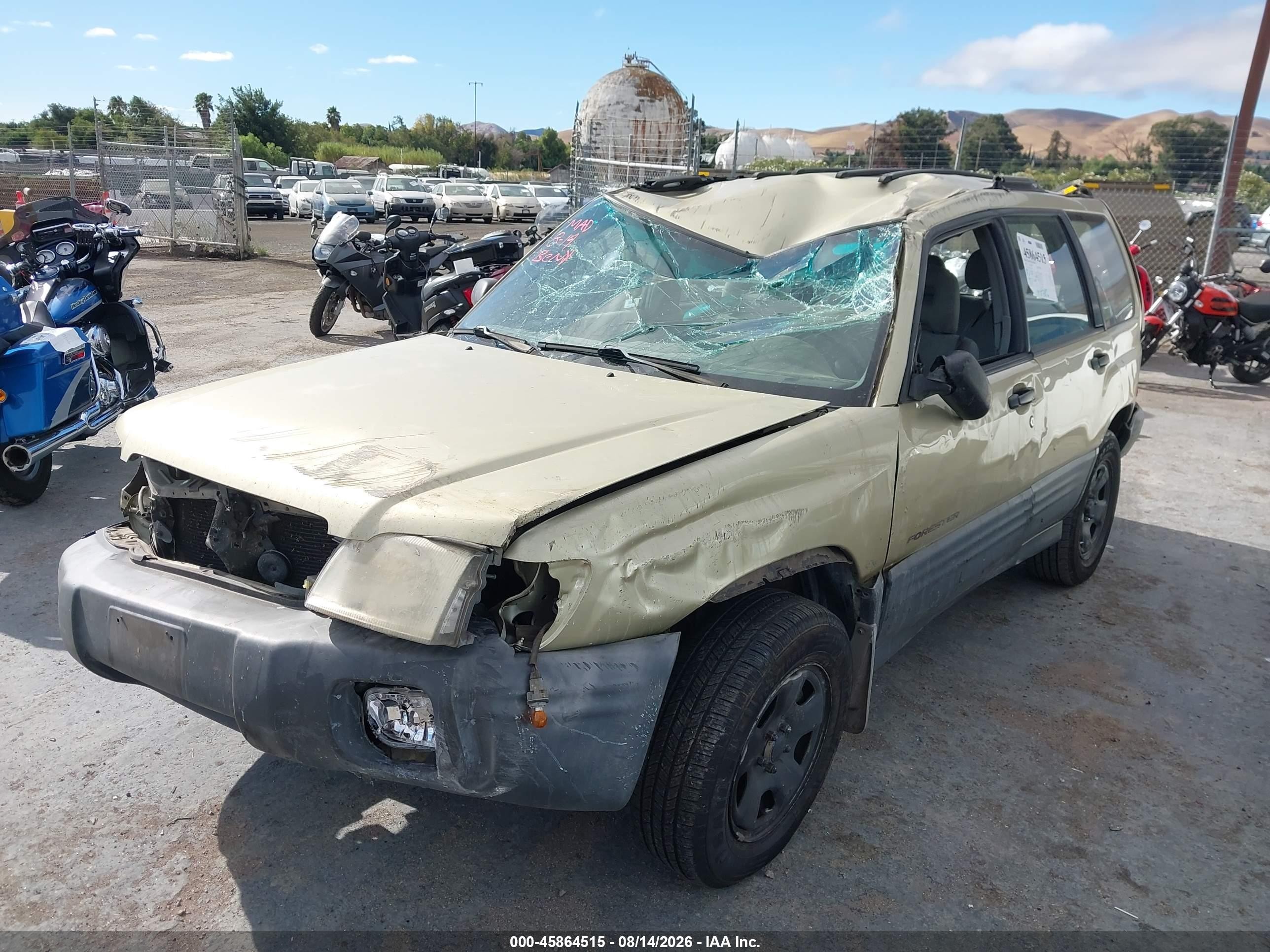 2002 Subaru Forester L Green vin: JF1SF635X2H726217
