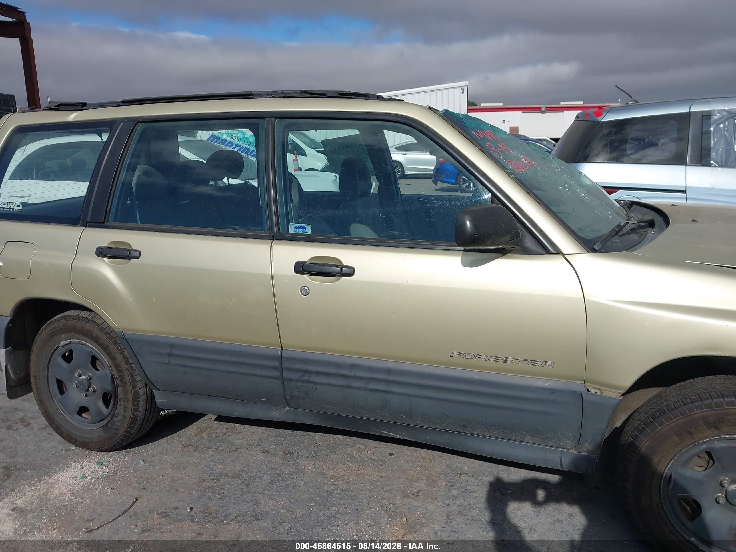 2002 Subaru Forester L Green vin: JF1SF635X2H726217