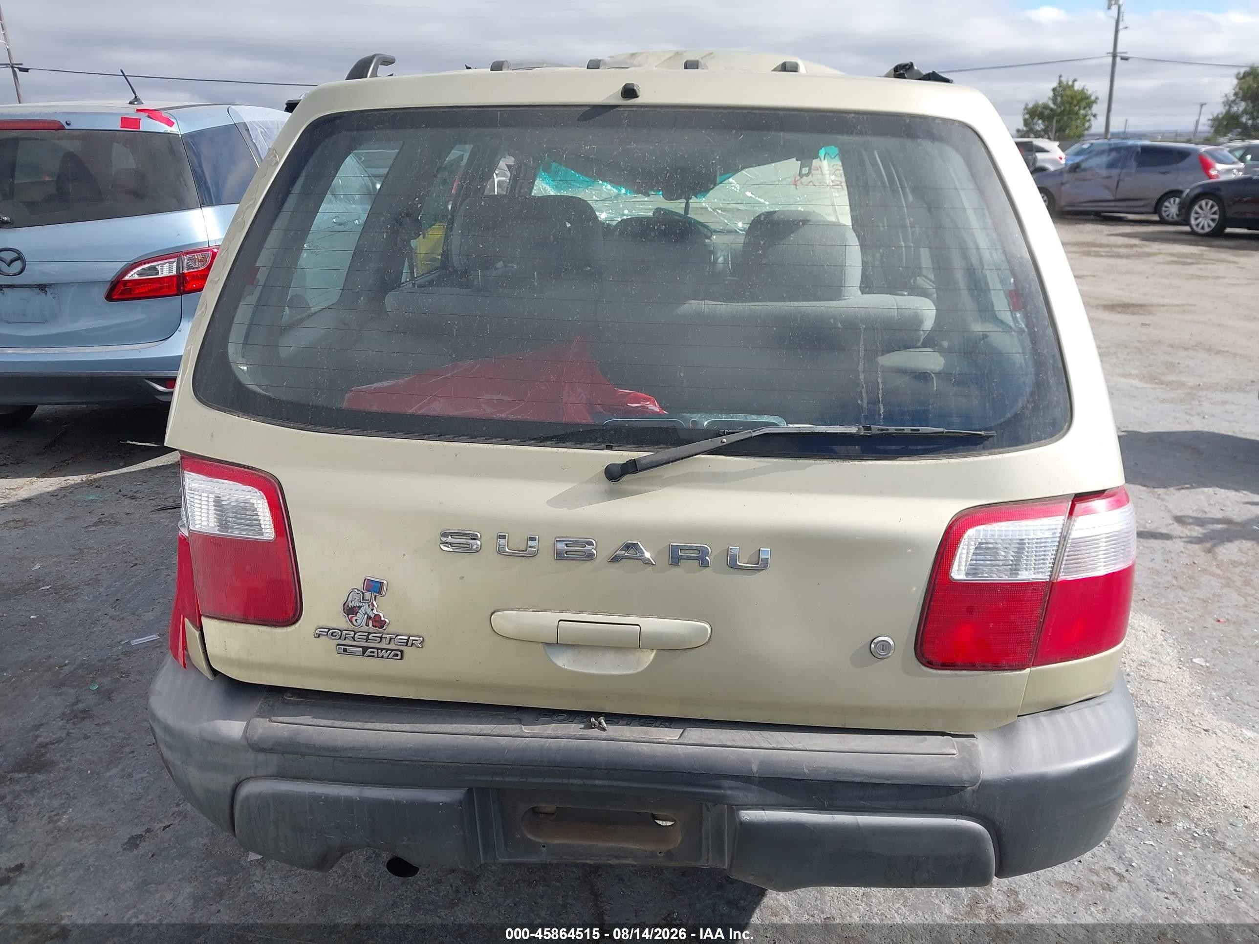 2002 Subaru Forester L Green vin: JF1SF635X2H726217
