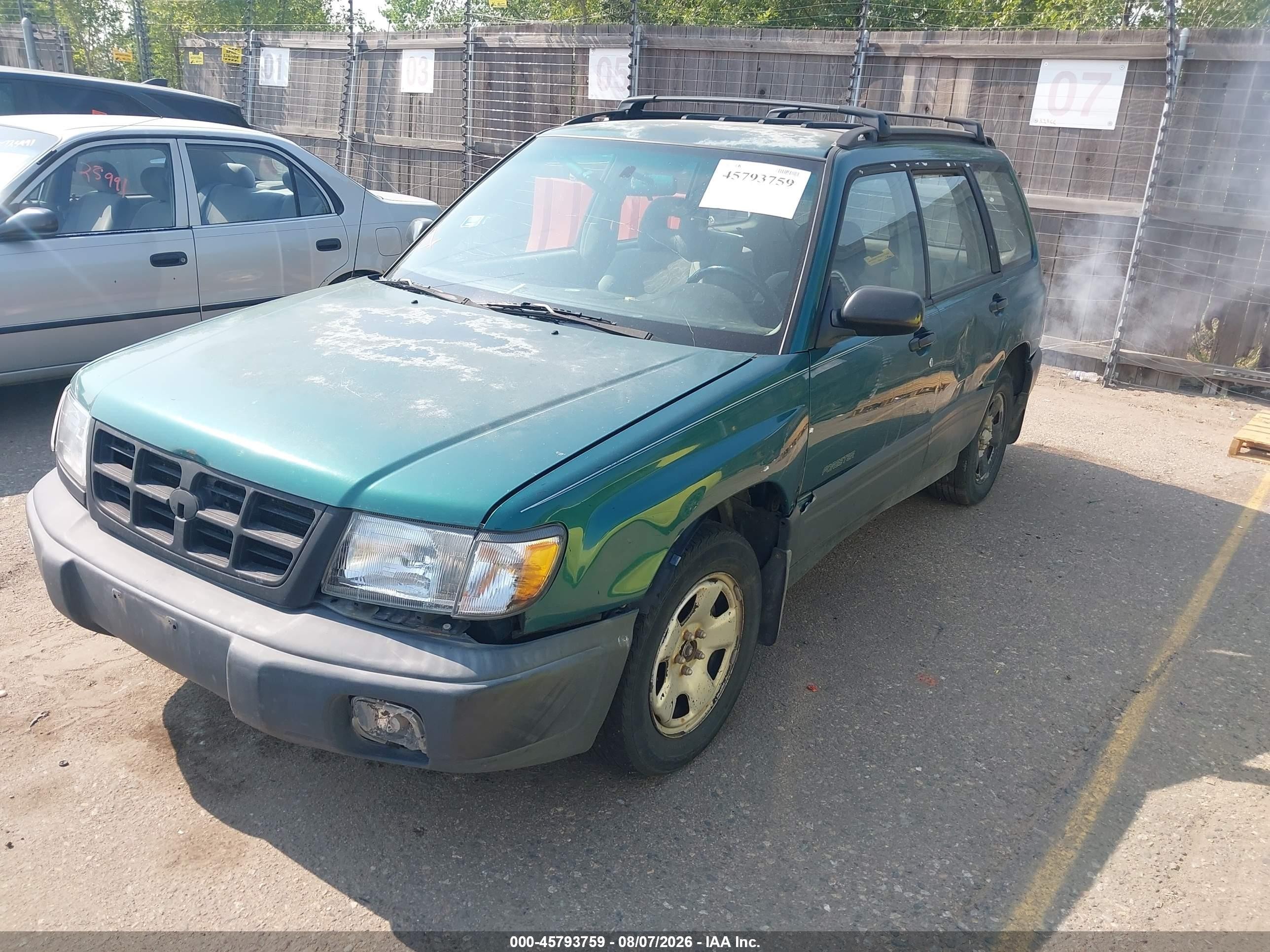 1998 Subaru Forester L Green vin: JF1SF635XWH783524