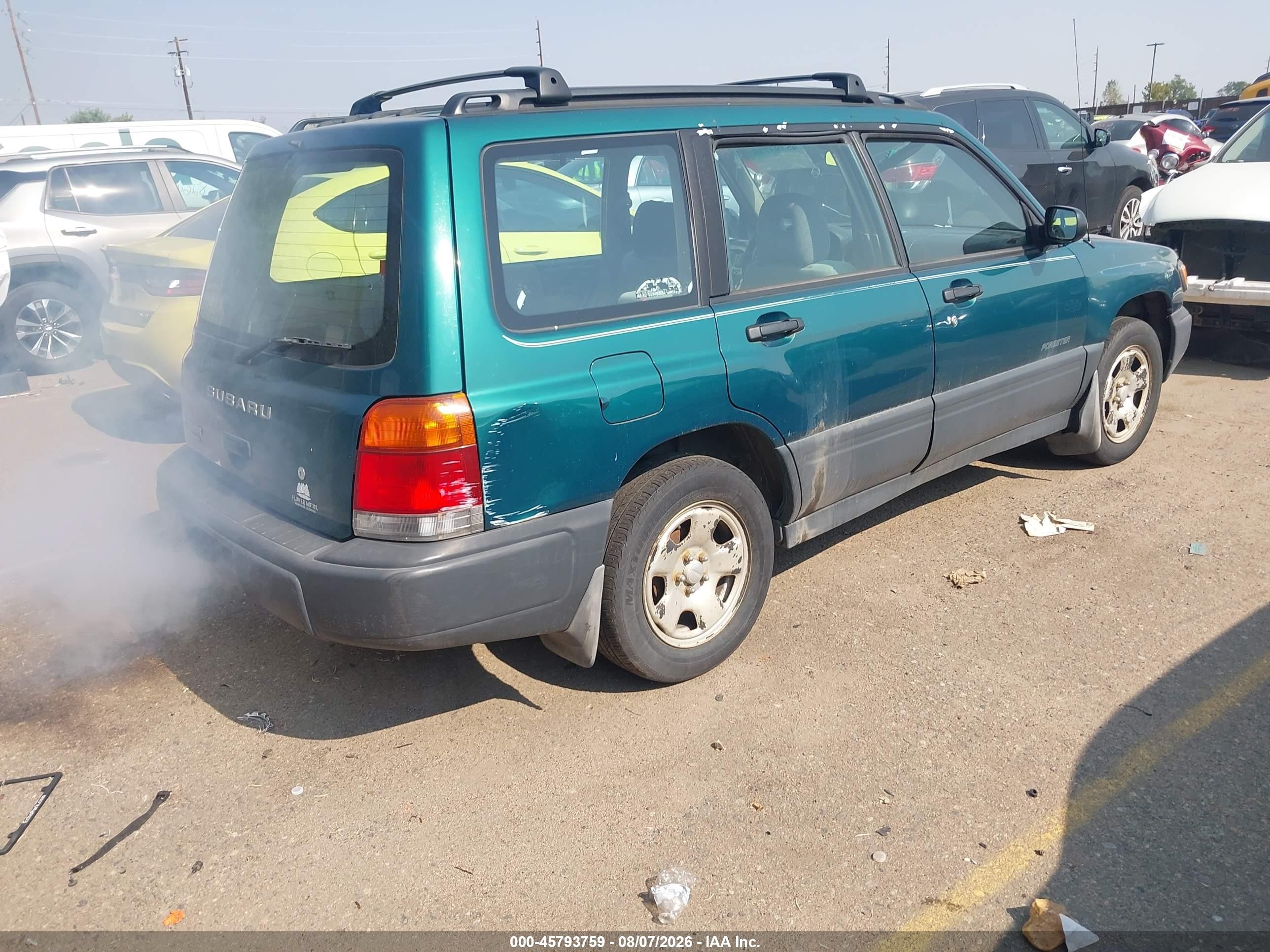 1998 Subaru Forester L Green vin: JF1SF635XWH783524