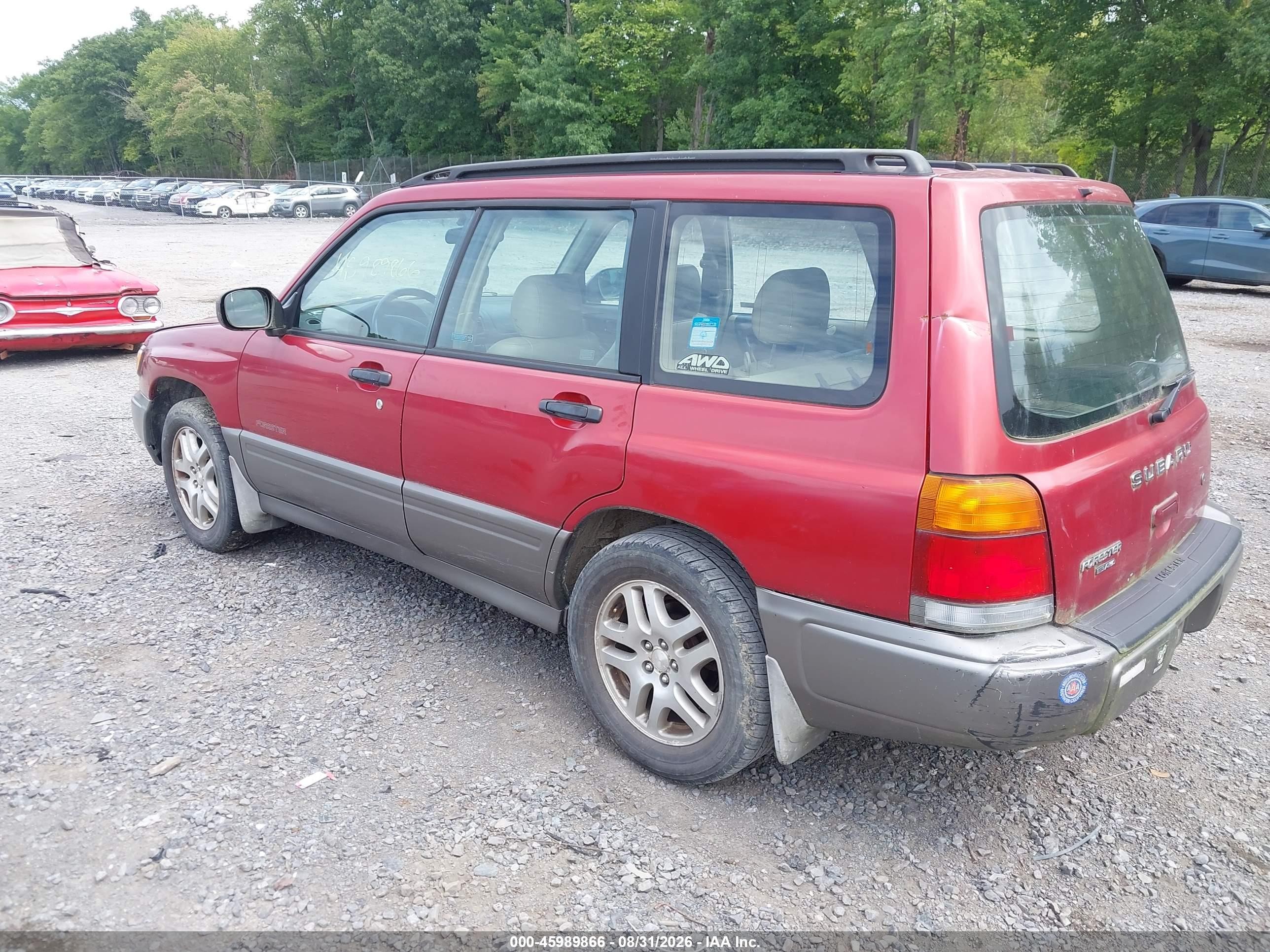 2000 Subaru Forester S Red vin: JF1SF6550YH716754