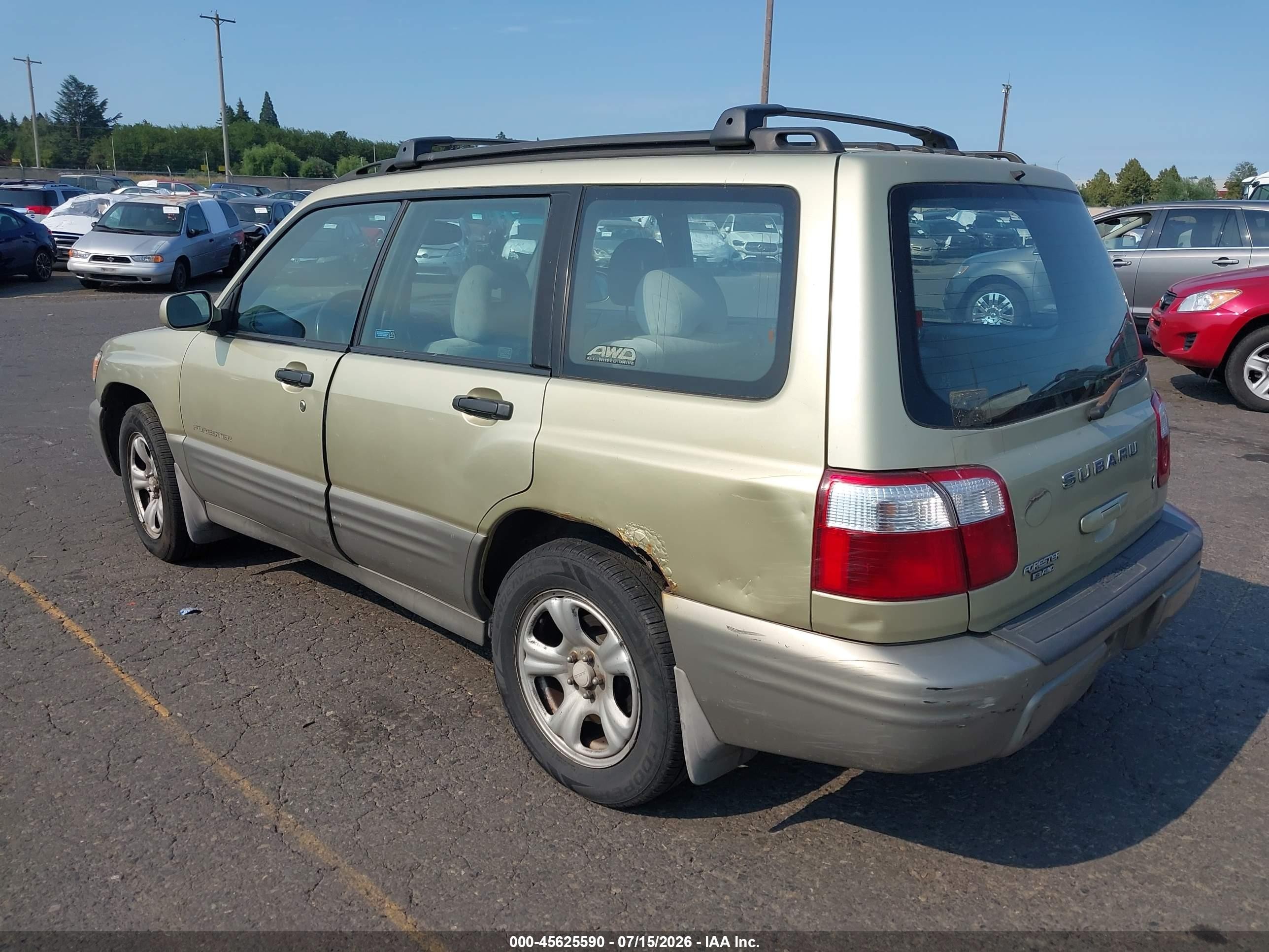 2001 Subaru Forester S Gold vin: JF1SF65521H758249