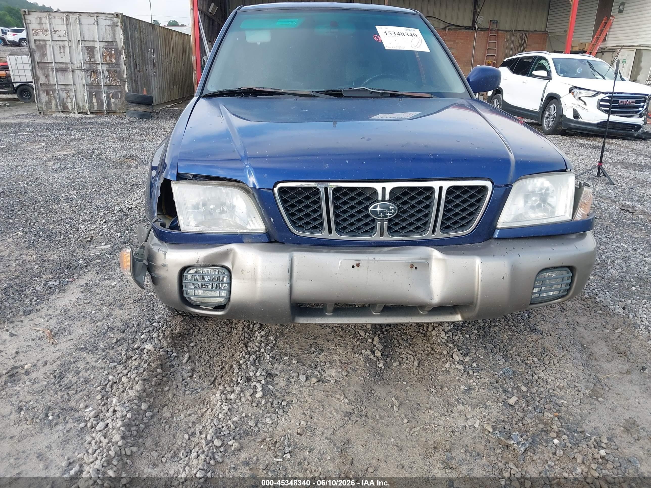 2002 Subaru Forester S Blue vin: JF1SF65522G711892