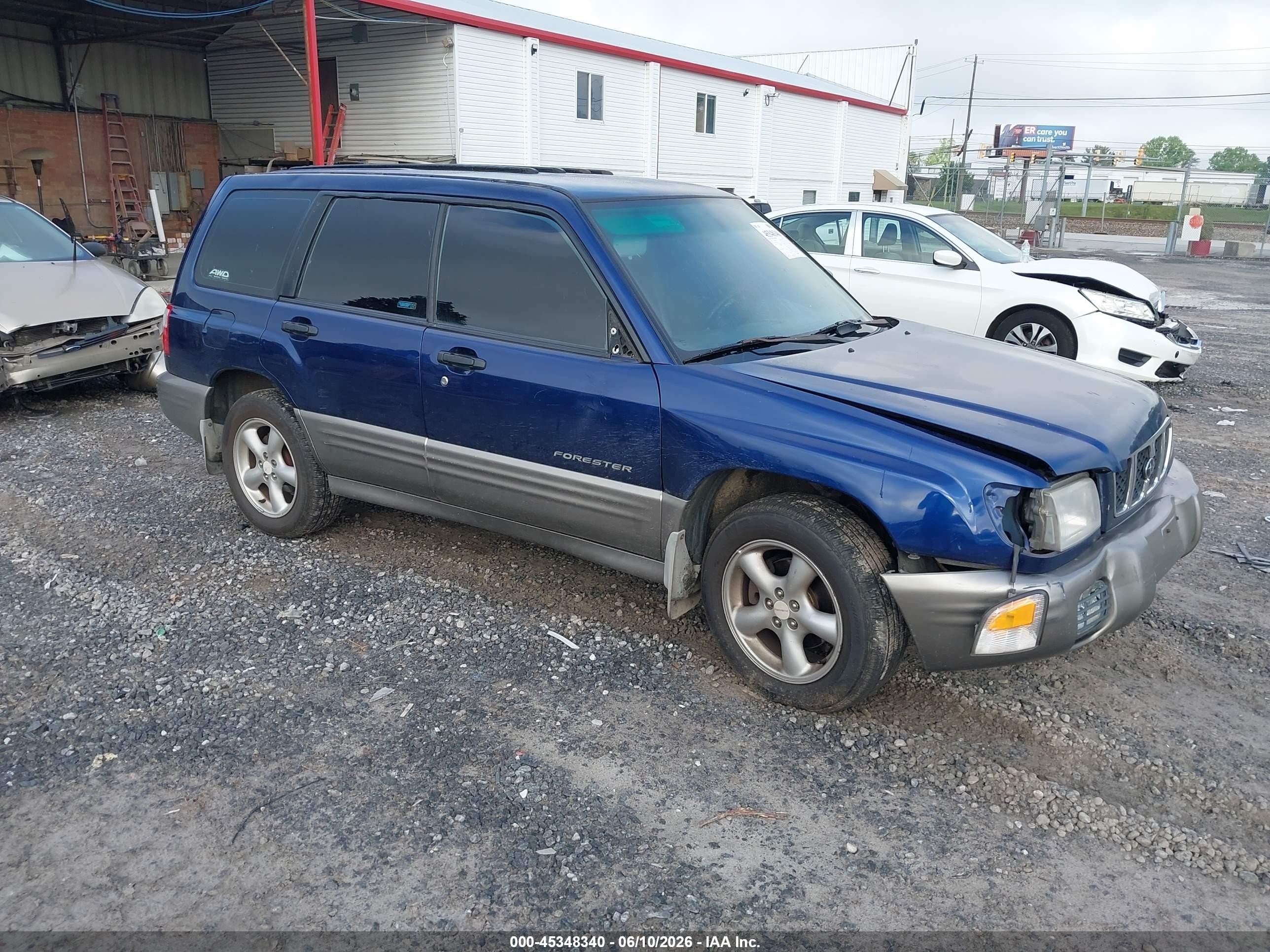 2002 Subaru Forester S Blue vin: JF1SF65522G711892