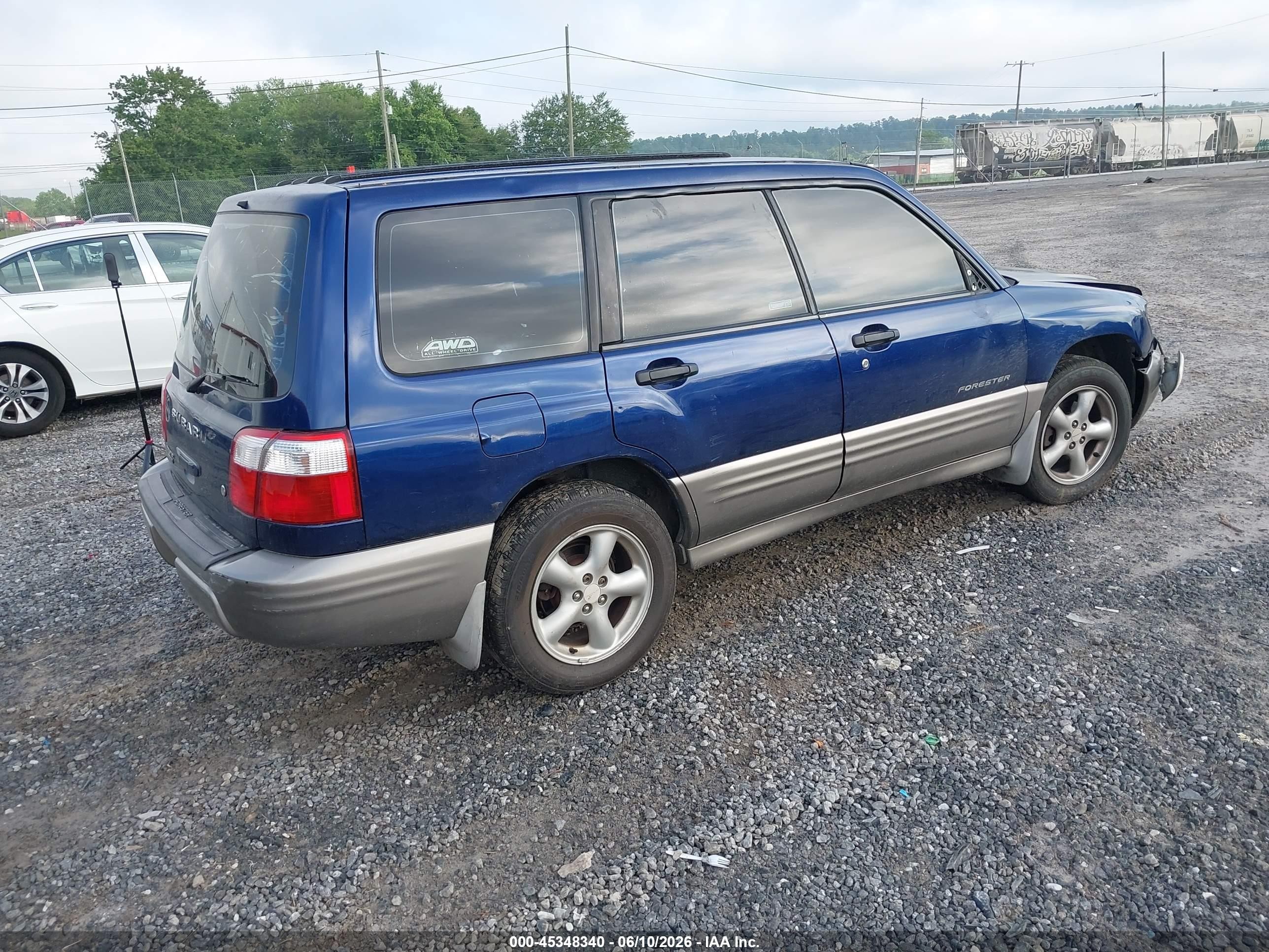 2002 Subaru Forester S Blue vin: JF1SF65522G711892