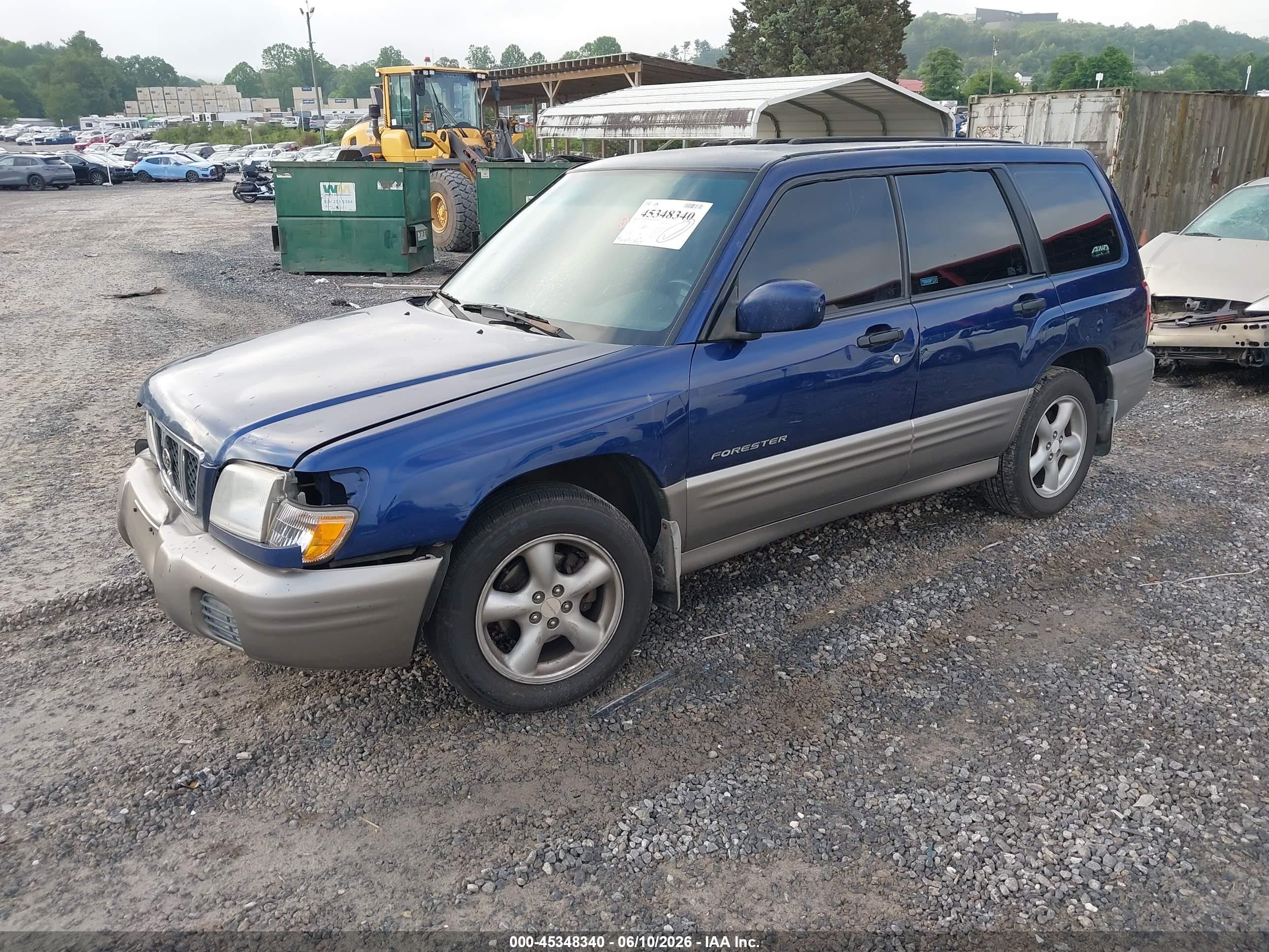 2002 Subaru Forester S Blue vin: JF1SF65522G711892