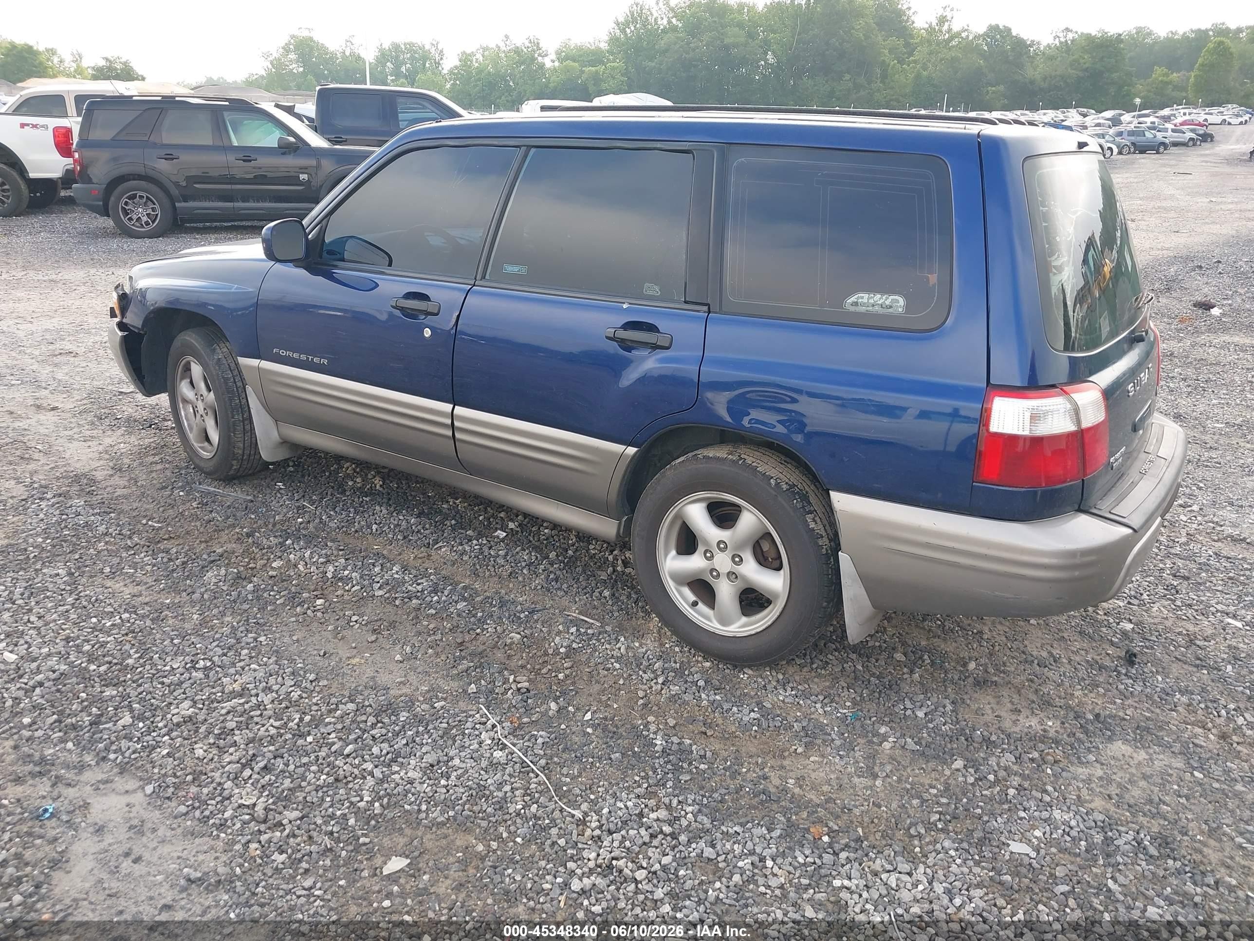 2002 Subaru Forester S Blue vin: JF1SF65522G711892