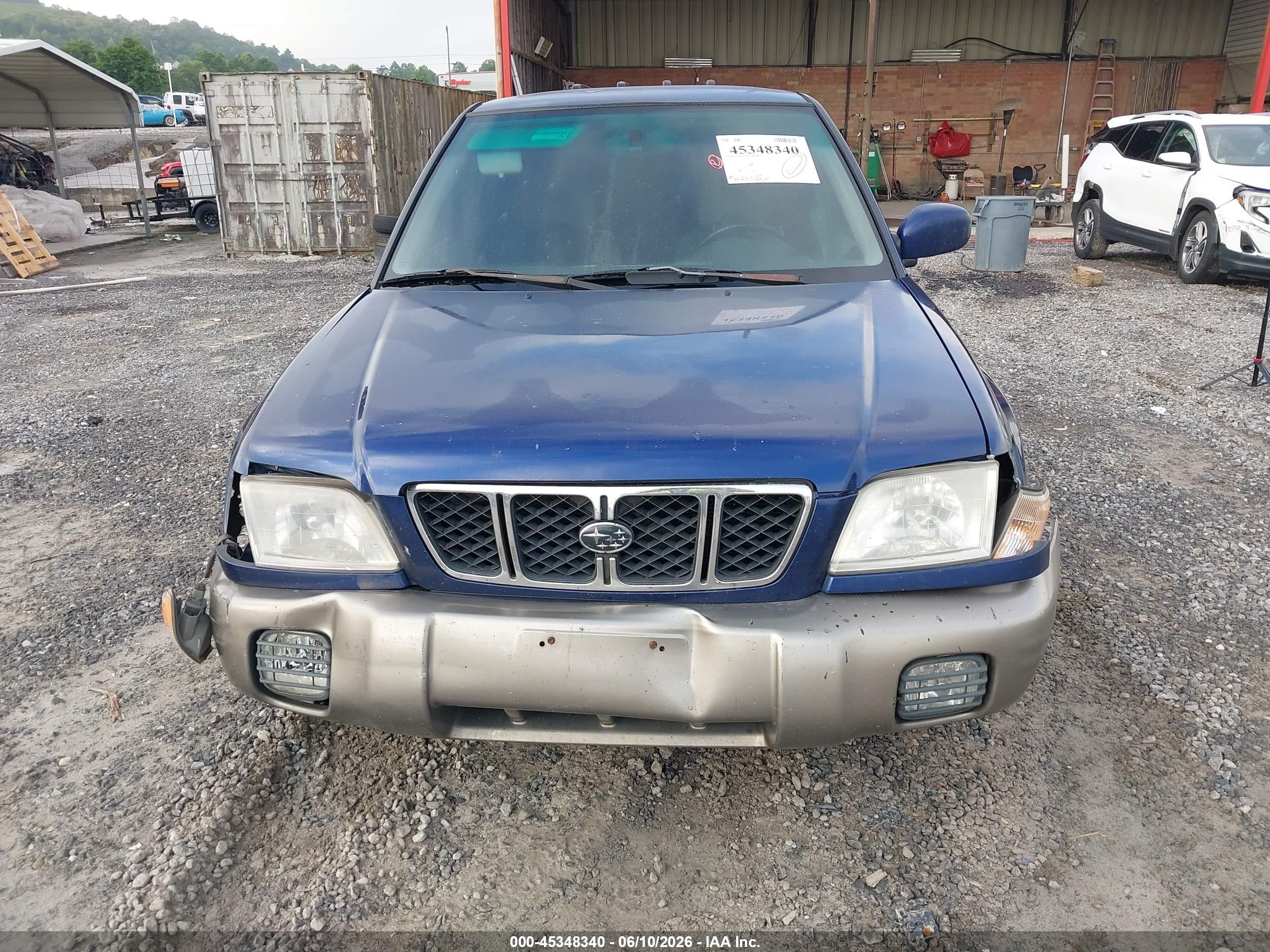 2002 Subaru Forester S Blue vin: JF1SF65522G711892