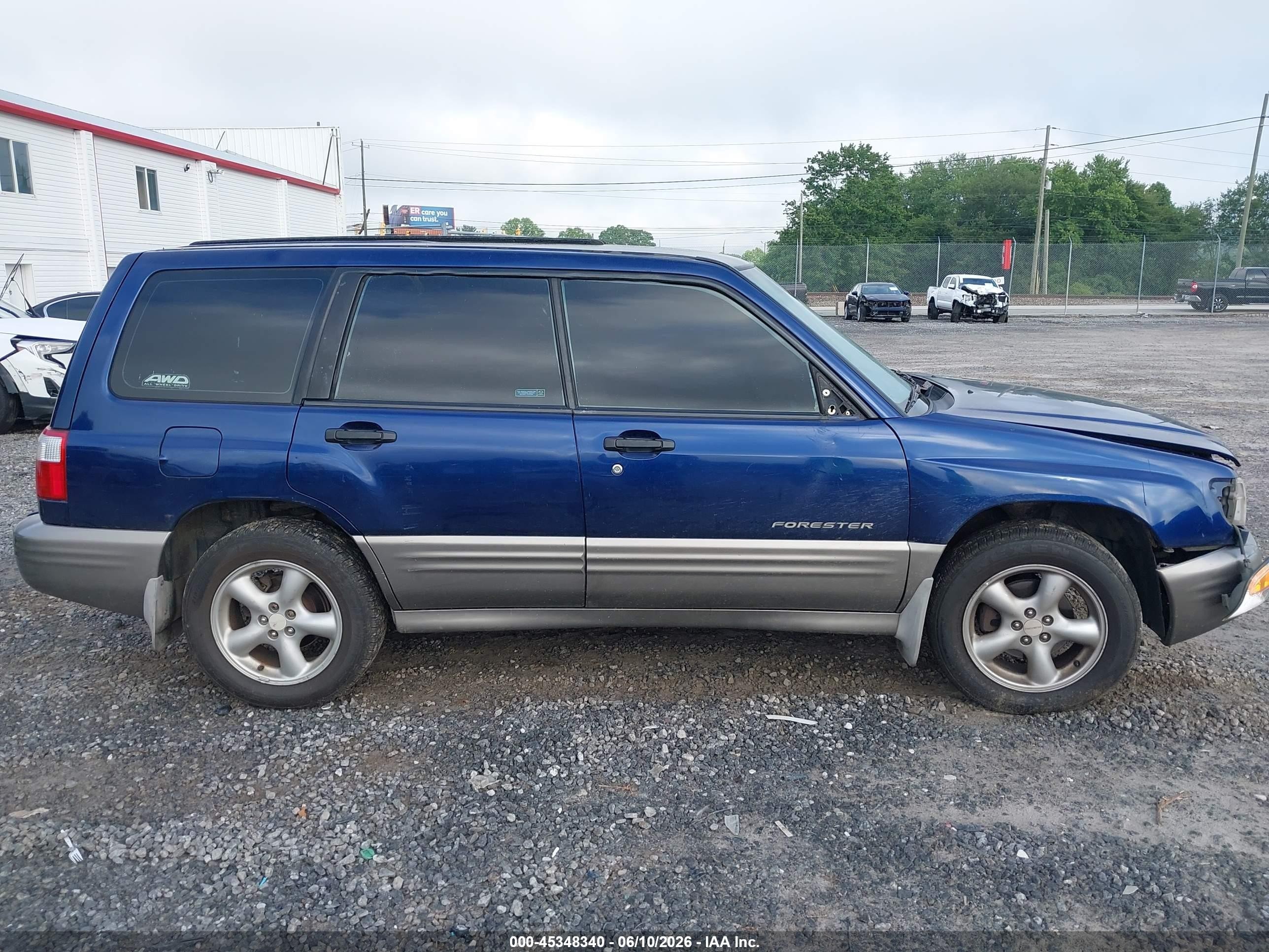 2002 Subaru Forester S Blue vin: JF1SF65522G711892
