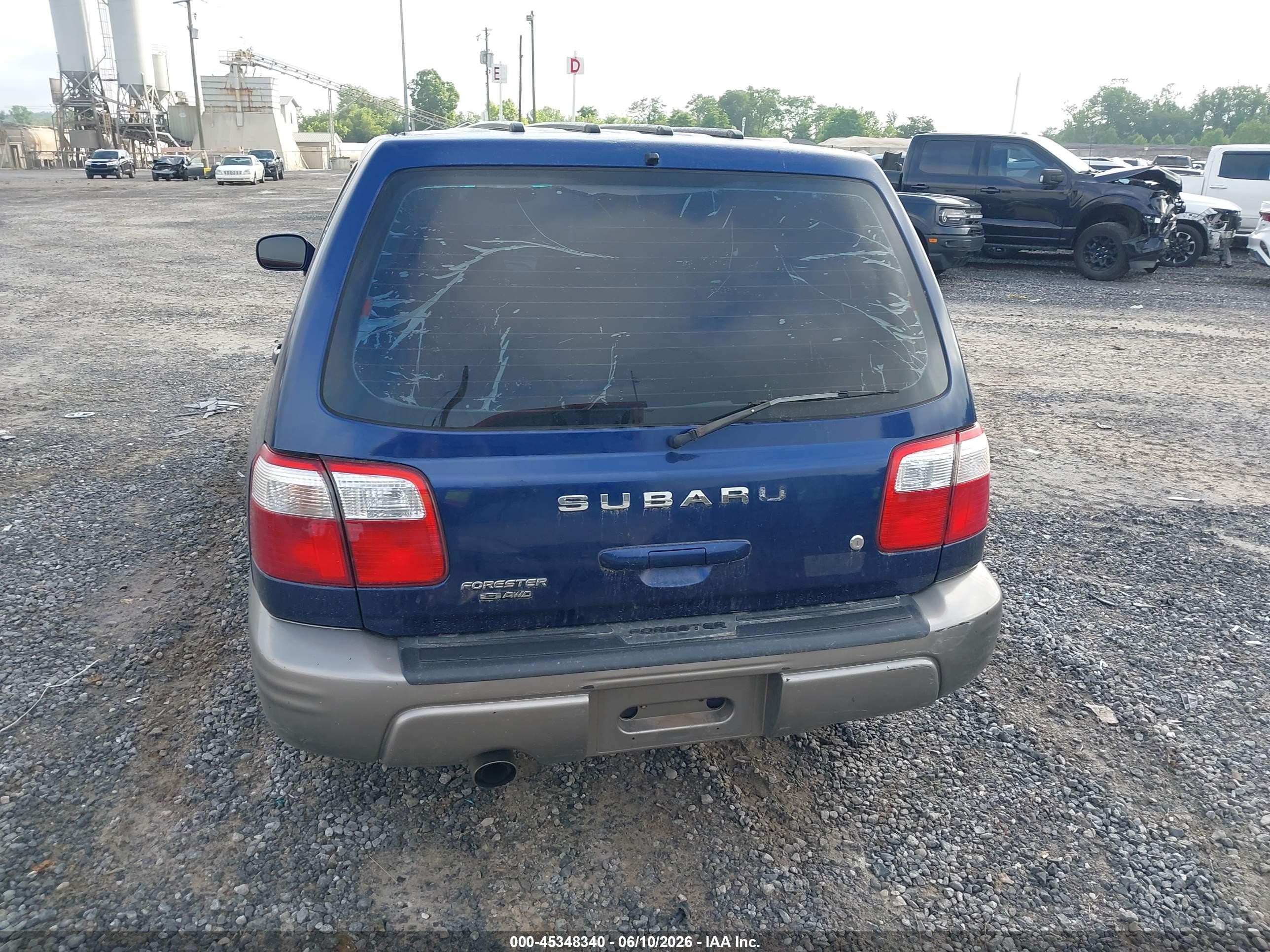 2002 Subaru Forester S Blue vin: JF1SF65522G711892