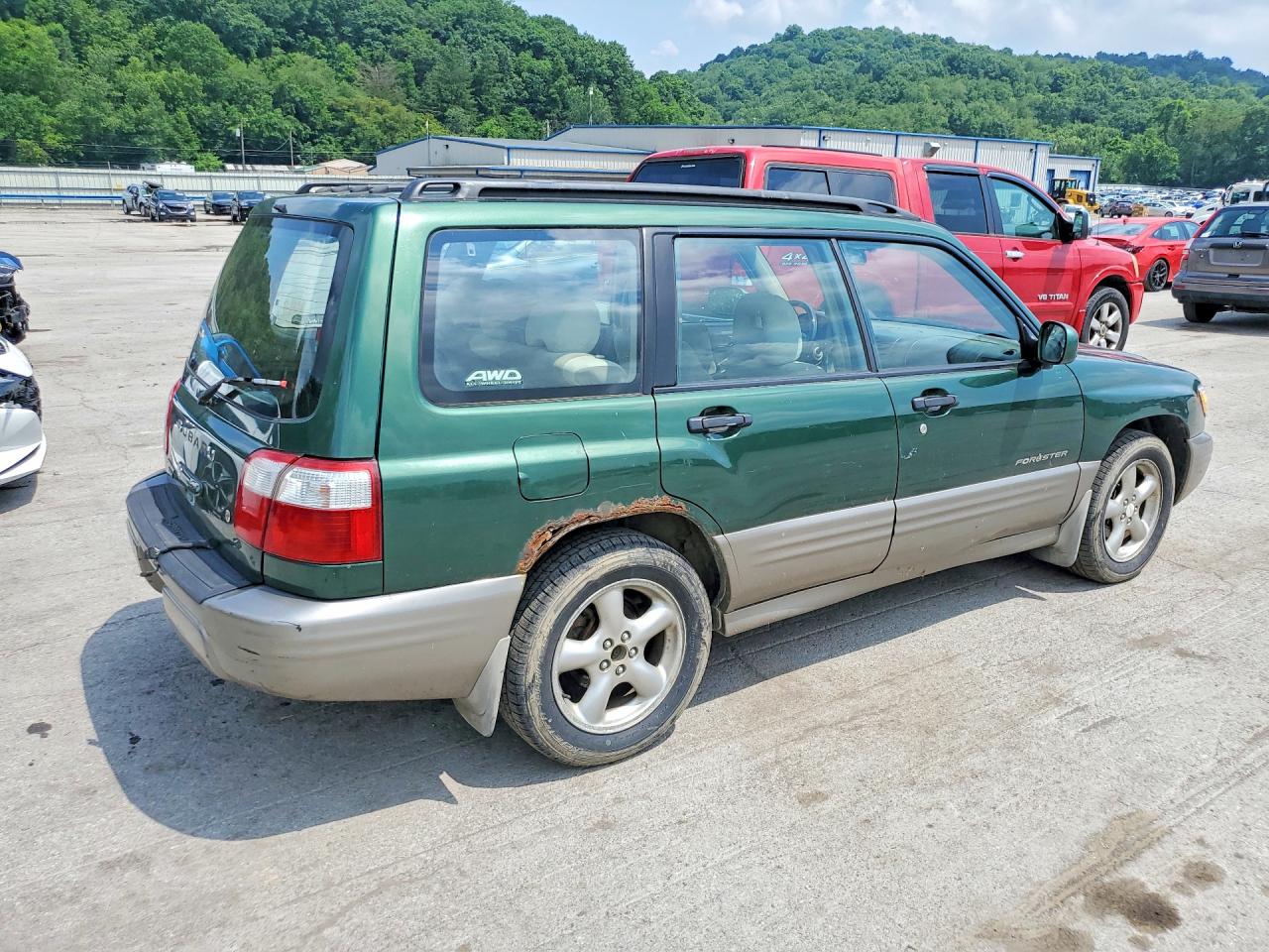 2002 Subaru Forester S Green vin: JF1SF65522H738035