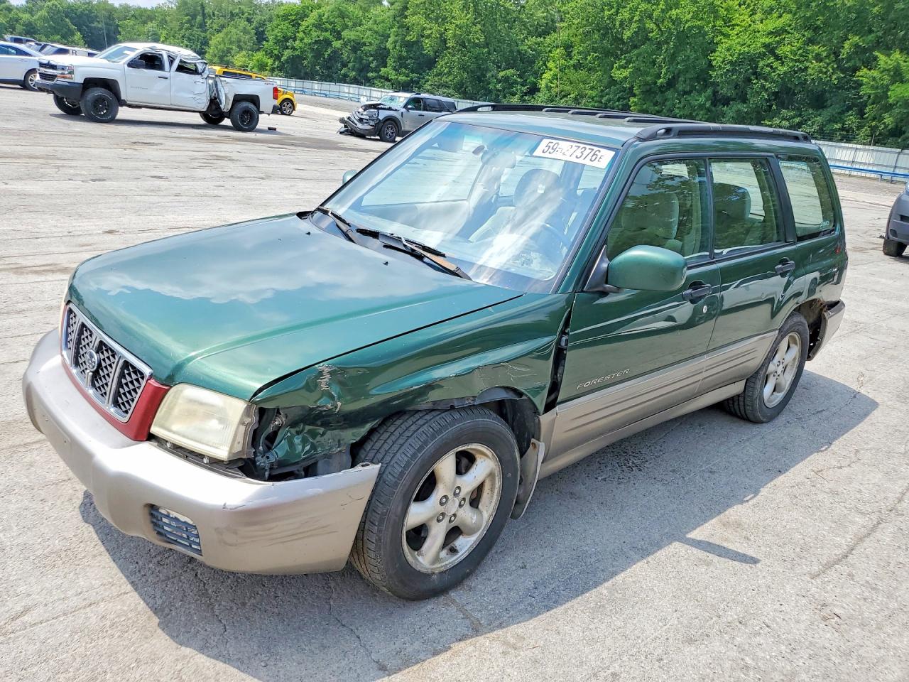 2002 Subaru Forester S Green vin: JF1SF65522H738035