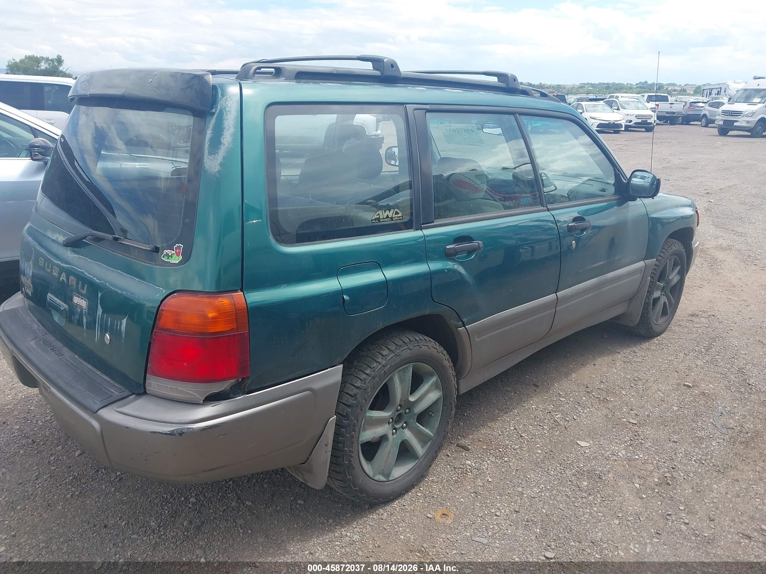 1998 Subaru Forester S Green vin: JF1SF6552WG783407