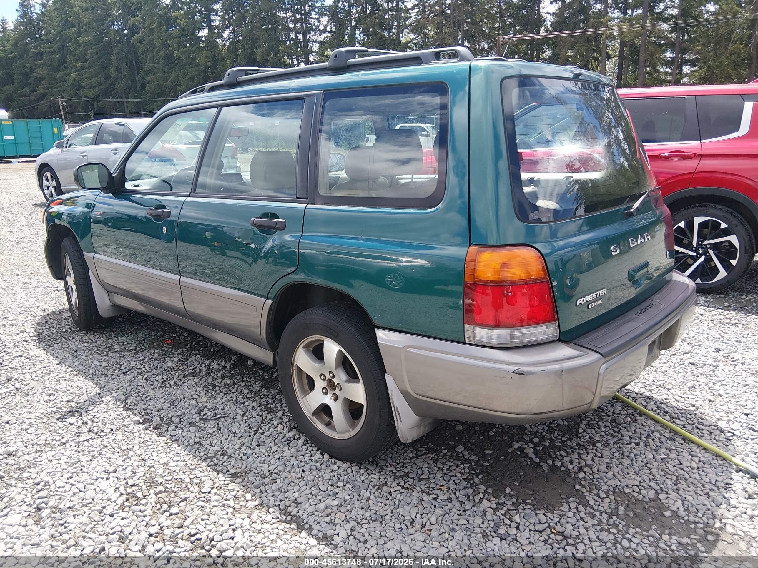 1999 Subaru Forester S Green vin: JF1SF6553XH711806