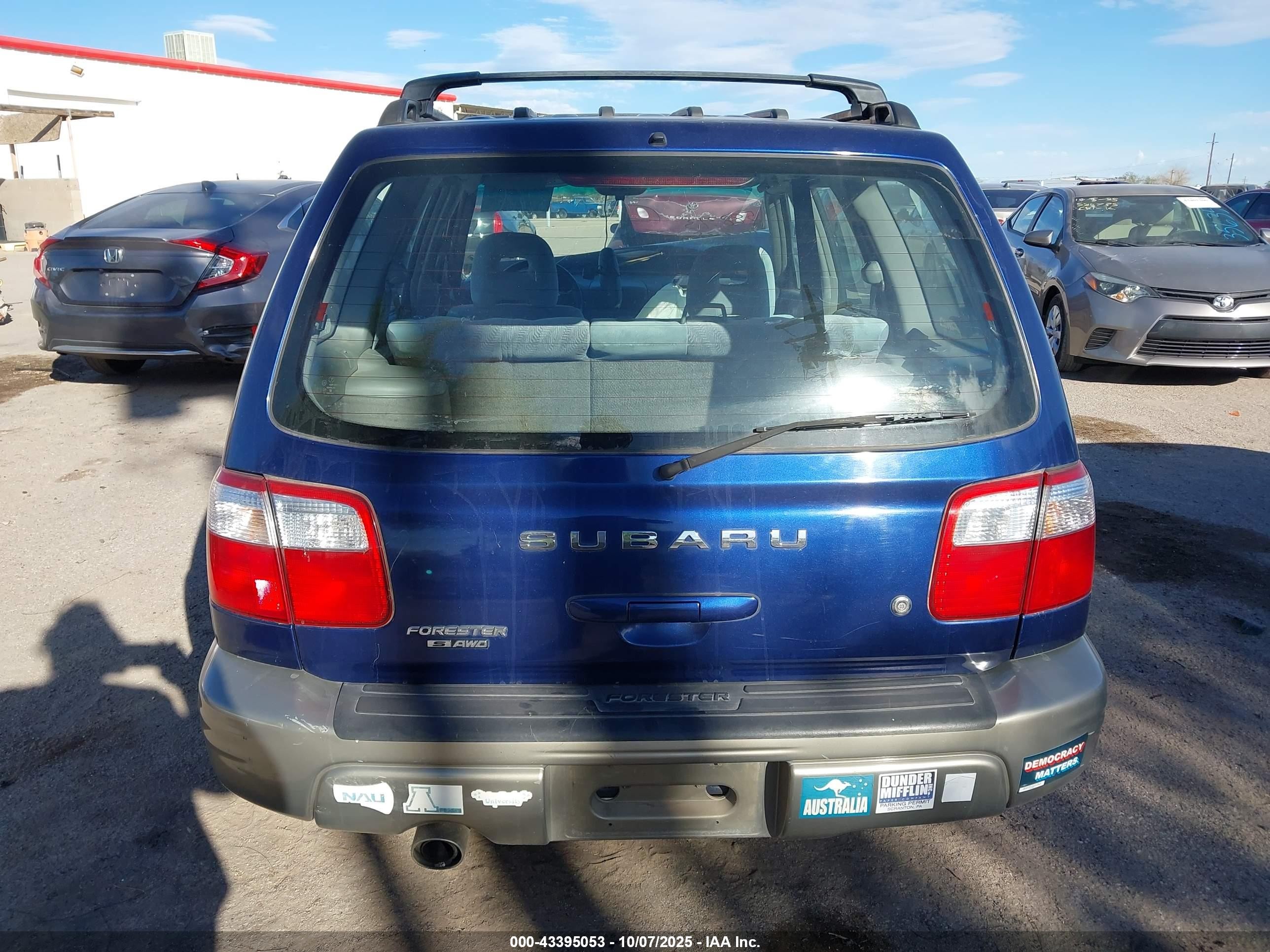 2001 Subaru Forester S Синий vin: JF1SF65541H735734