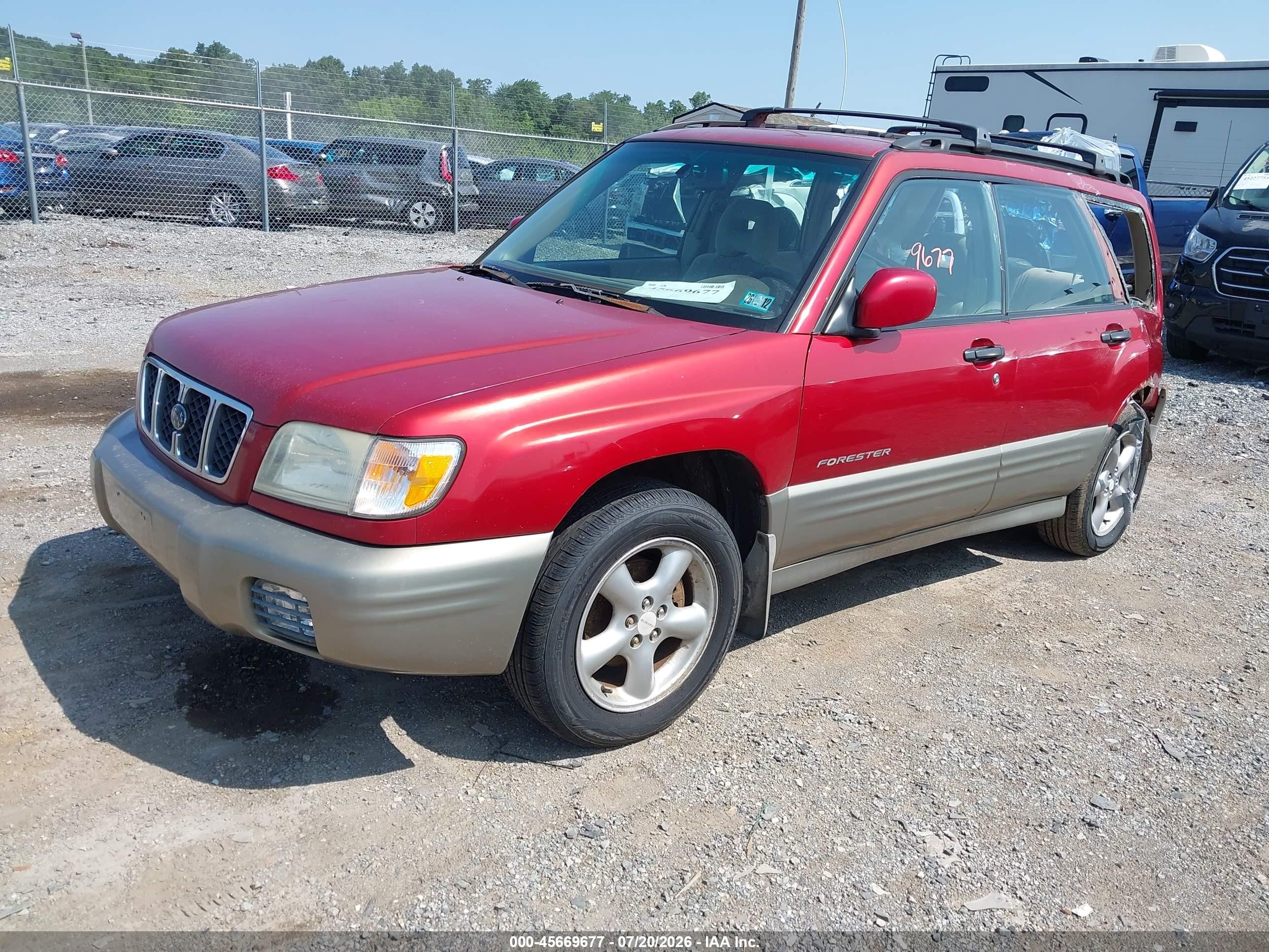 2001 Subaru Forester S Красный vin: JF1SF65551H742921