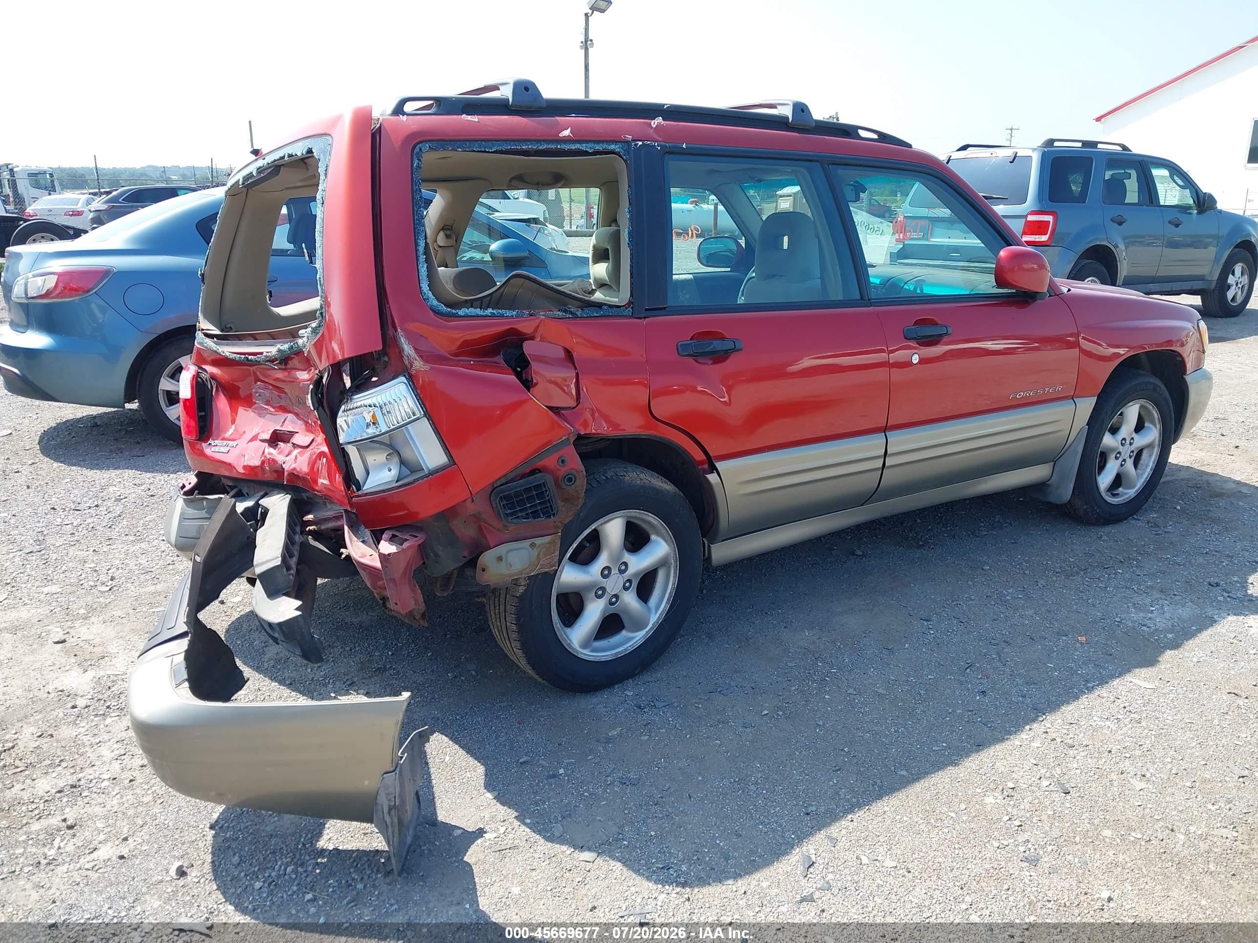 2001 Subaru Forester S Красный vin: JF1SF65551H742921