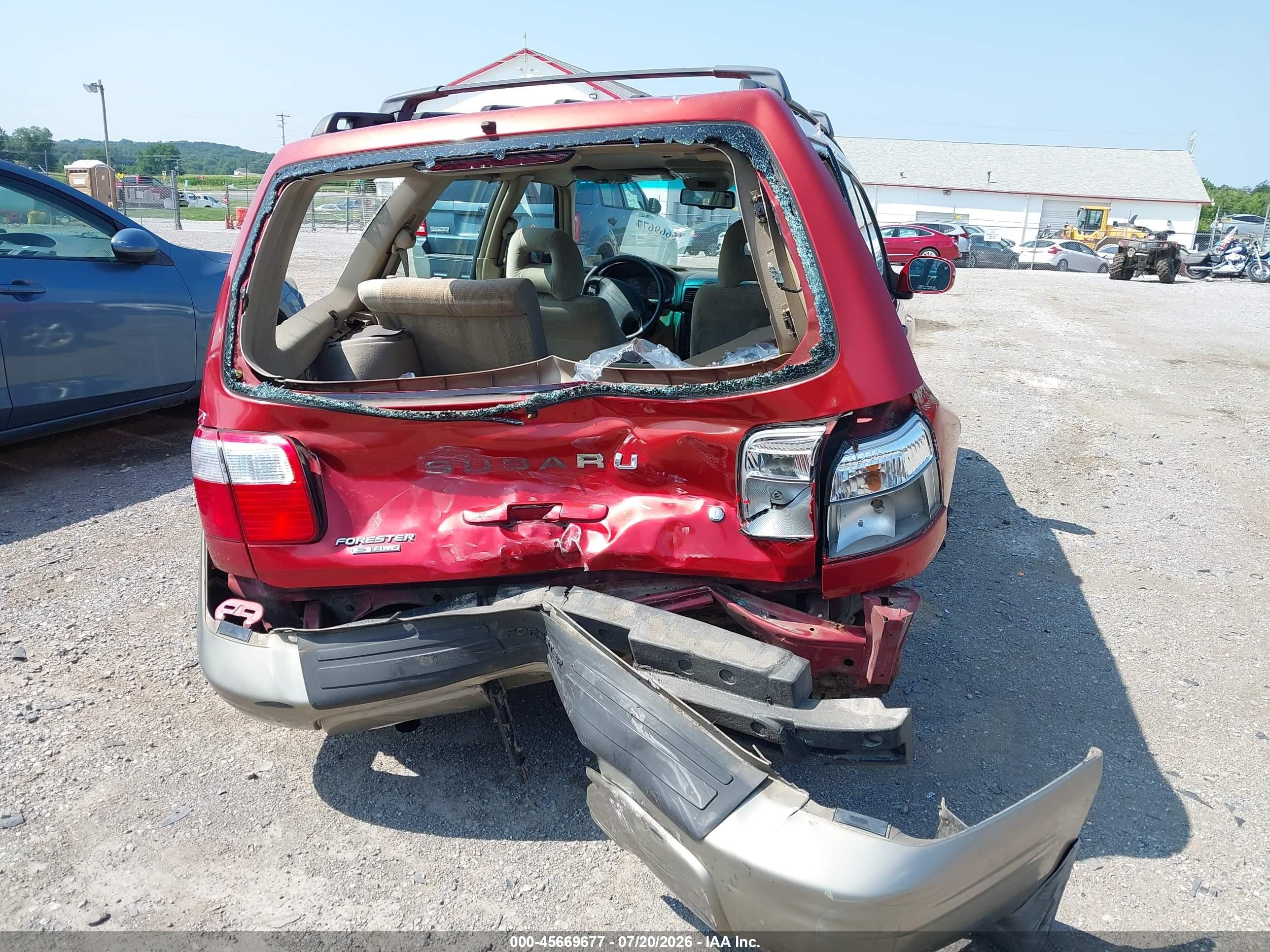 2001 Subaru Forester S Красный vin: JF1SF65551H742921