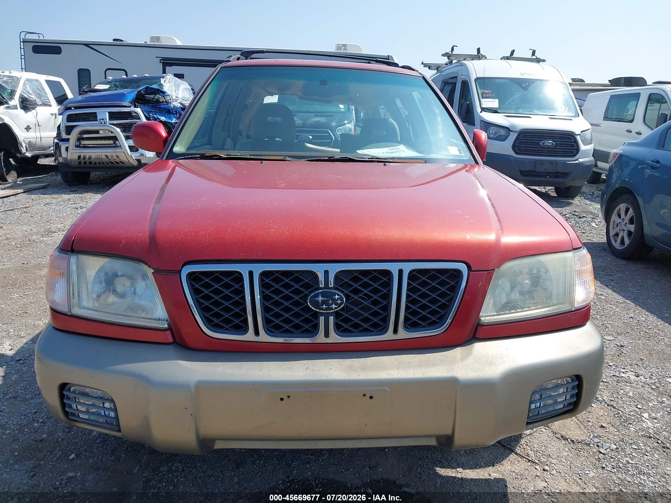 2001 Subaru Forester S Красный vin: JF1SF65551H742921