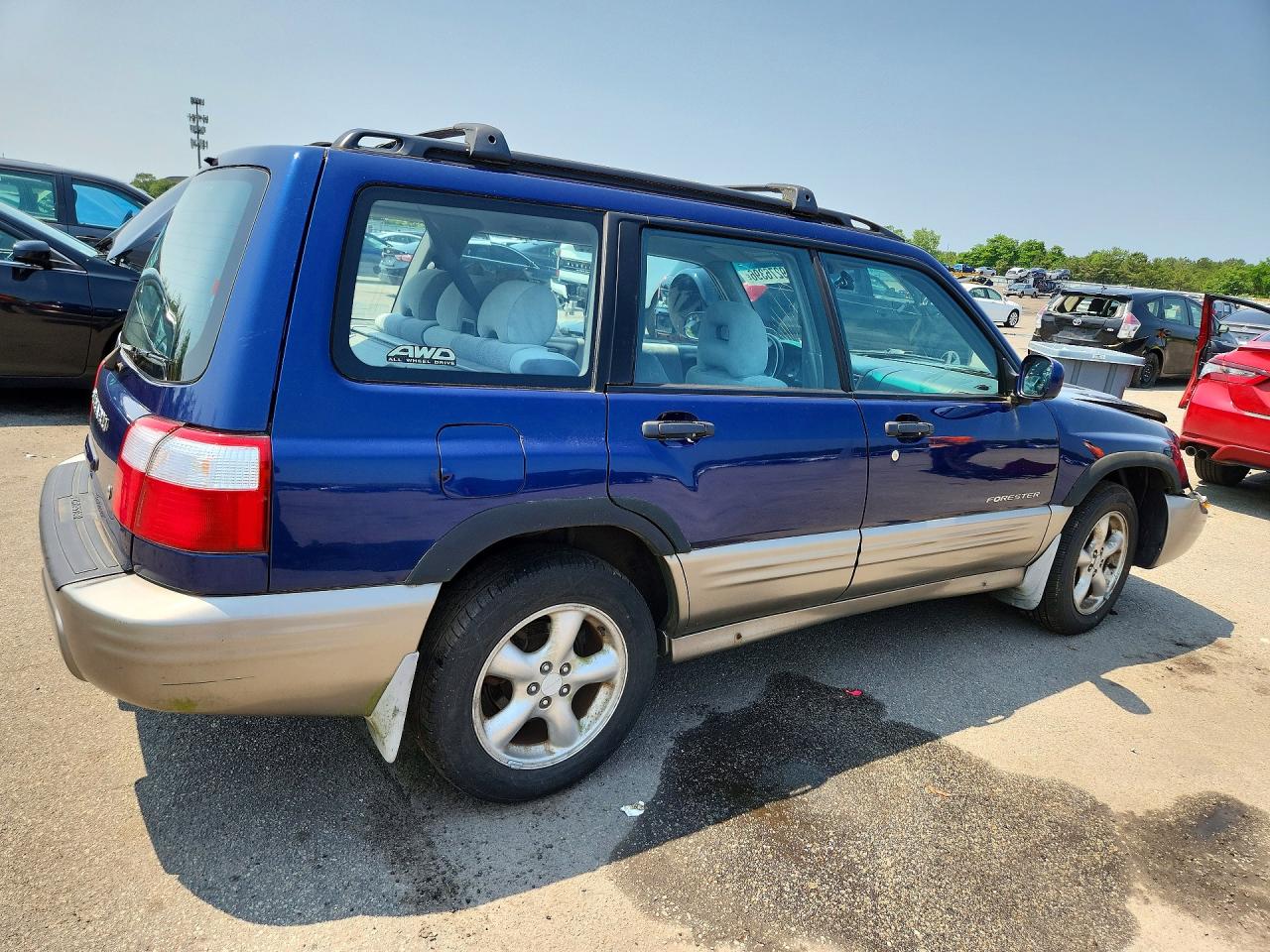 2002 Subaru Forester S Blue vin: JF1SF65552H734240